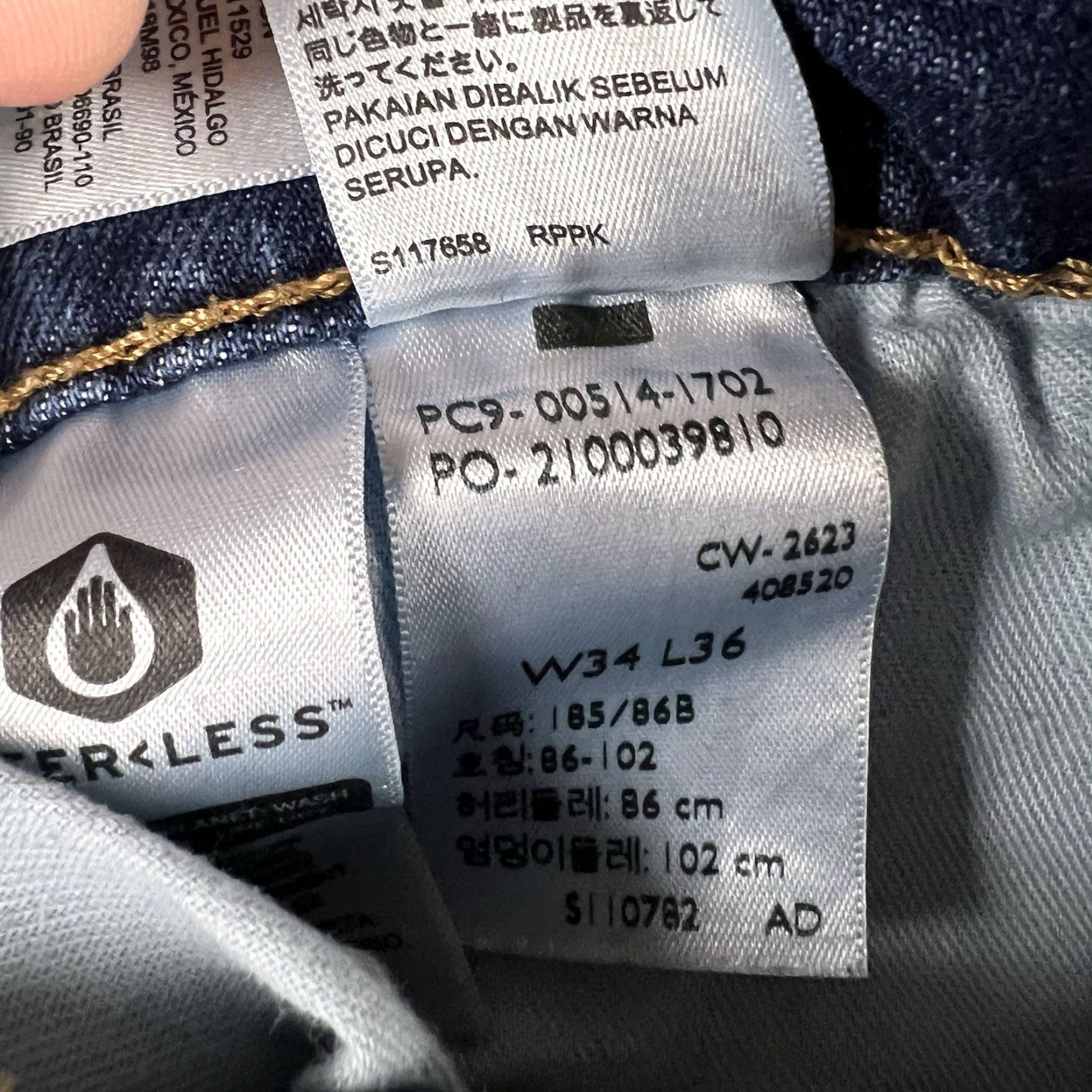 Levi's Levi's 514 Jeans Mens 34x36 Blue Dark Wash Denim Straight Regular 5-Pocket Logo USA Jeans Size US 34 / EU 50 - 3 Thumbnail