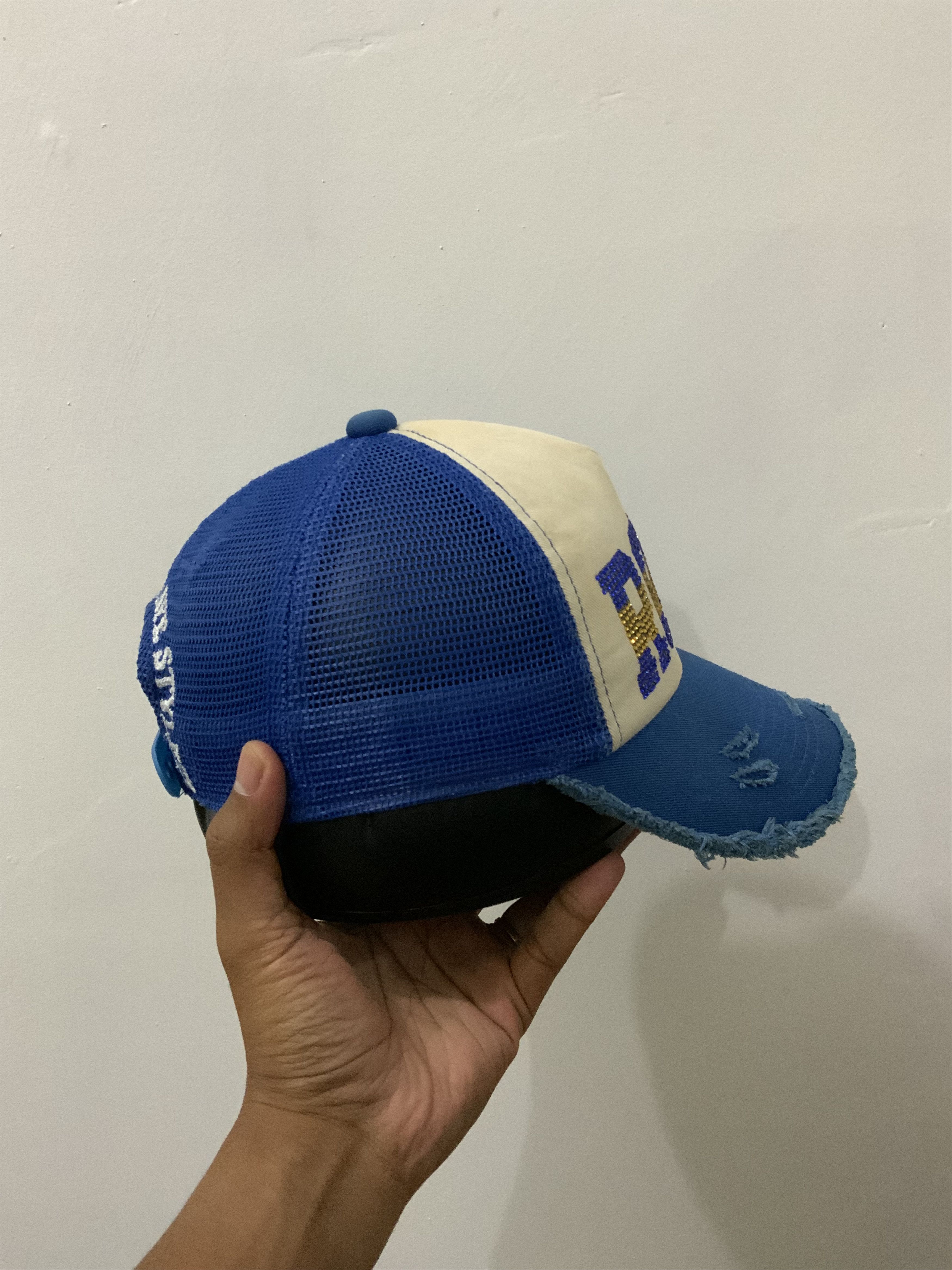 Hat Club Roial Diamond Distressed Trucker Hat Size ONE SIZE - 4 Thumbnail