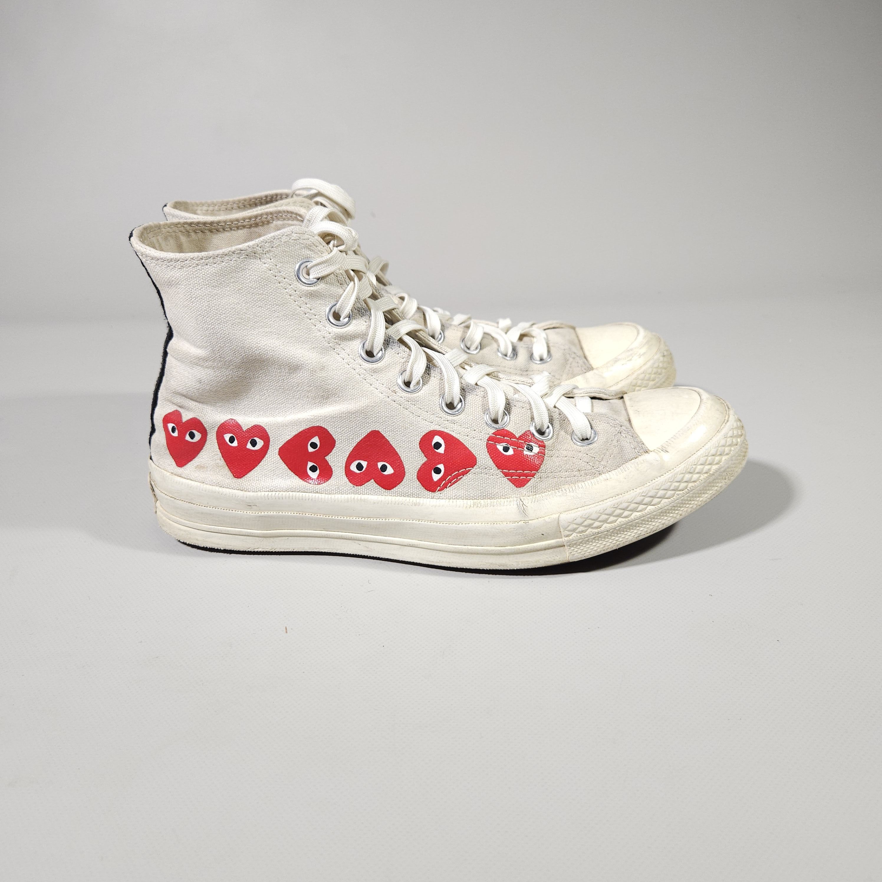 Comme des Garcons × Comme des Garcons PLAY × Converse Converse x Comme Des Garcons Play Hearts High Top Shoes US 8 Size US 8 / EU 41 - 1 Thumbnail