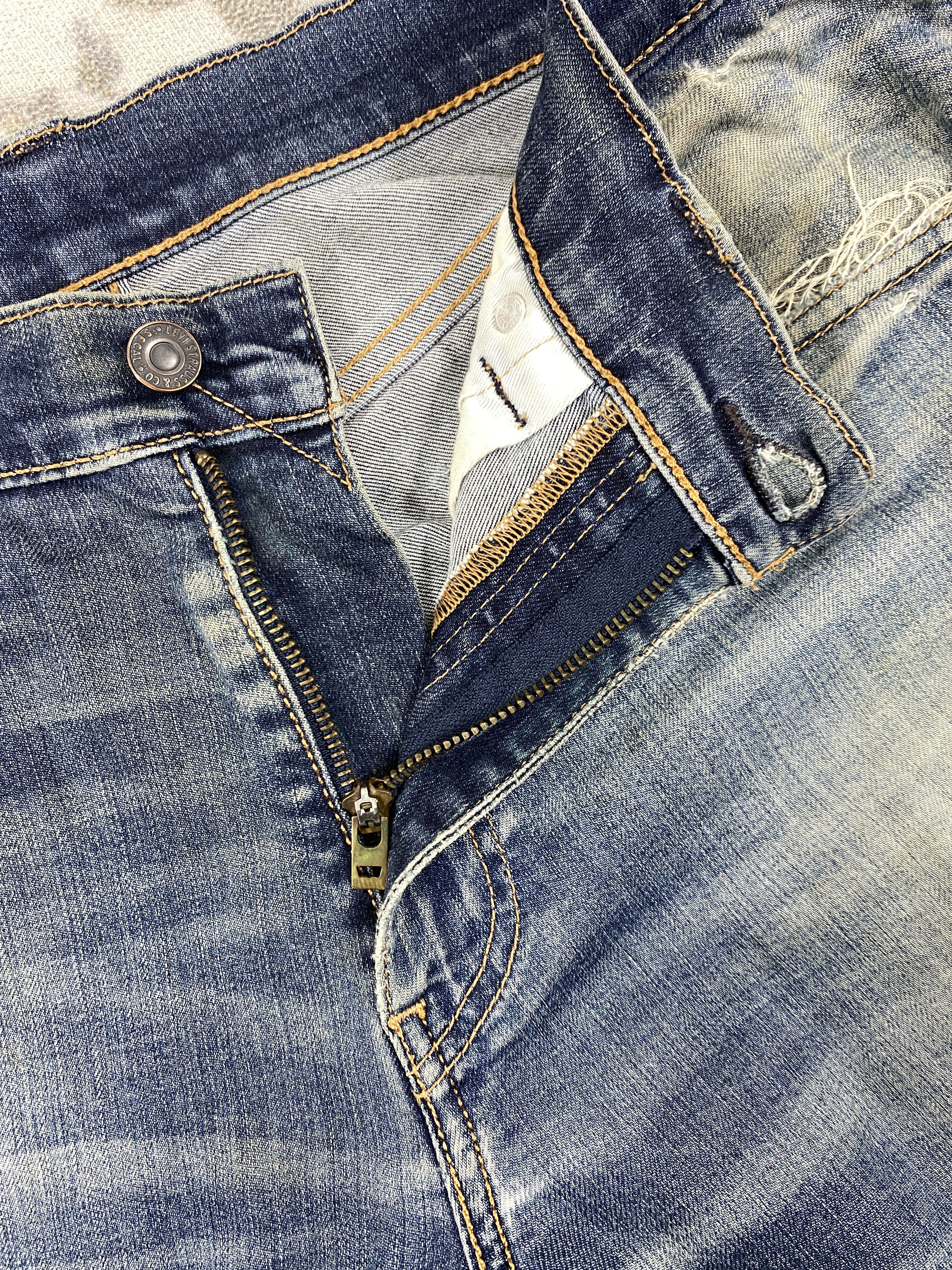 Levi's Distressed Blue Levi's 505 Jeans 30x28.5 Denim SJ194 Size US 30 / EU 46 - 6 Thumbnail