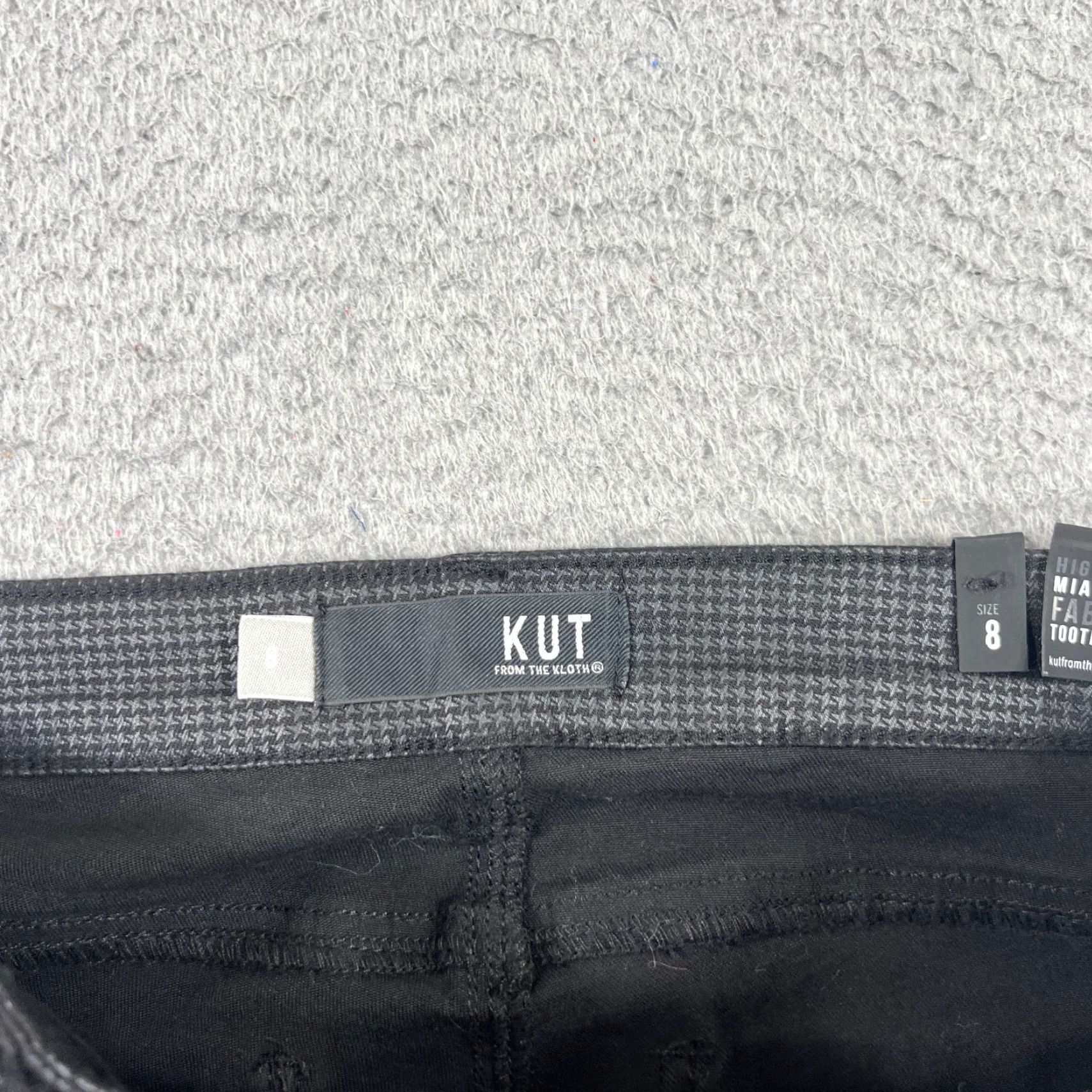 Vintage KUT from the Kloth Mia Fab Ab Toothpick Skinny Jeans Women's 8 Patterned Geometric Black 5-Pocket Regular Inseam 30"} Size 30" / US 8 / IT 44 - 6 Thumbnail