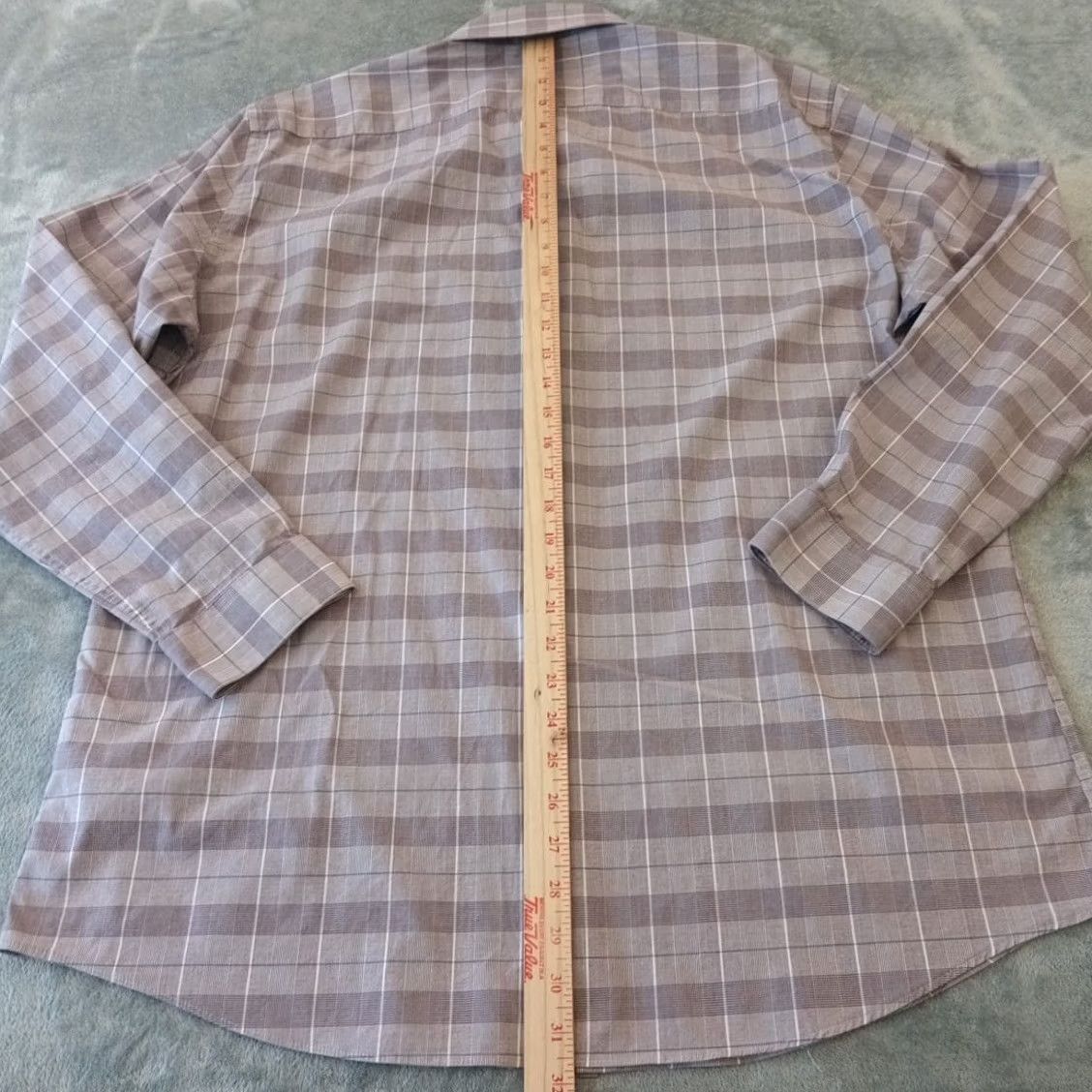 Apt. 9 Apt. 9 Shirt Mens XL Slim Fit Purple Plaid Long Sleeve Button Up Size US XL / EU 56 / 4 - 6 Thumbnail