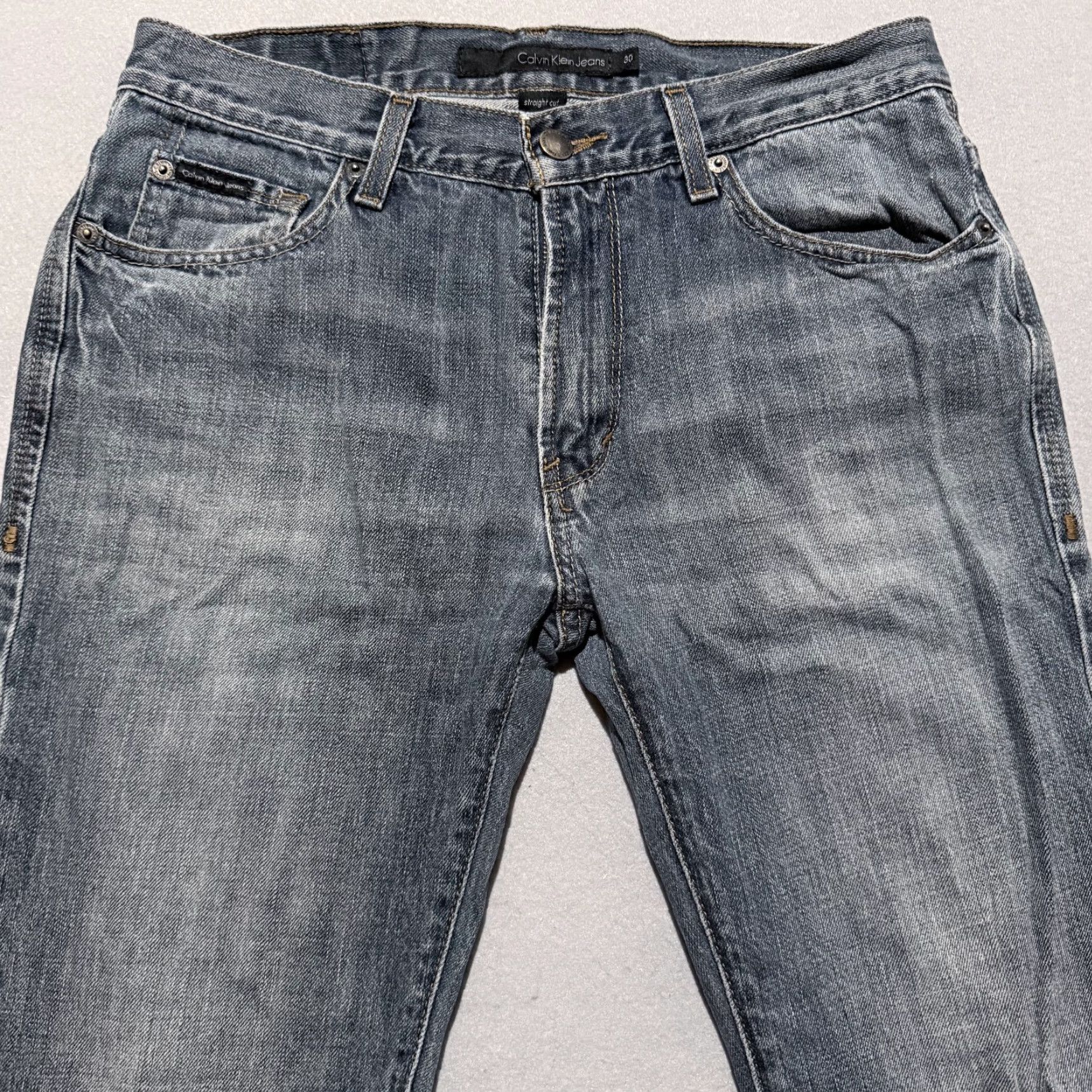 Calvin Klein Calvin Klein Jeans Men Blue Denim Low Rise Classic Straight Zip Fly 30 Jeans Size US 30 / EU 46 - 3 Thumbnail