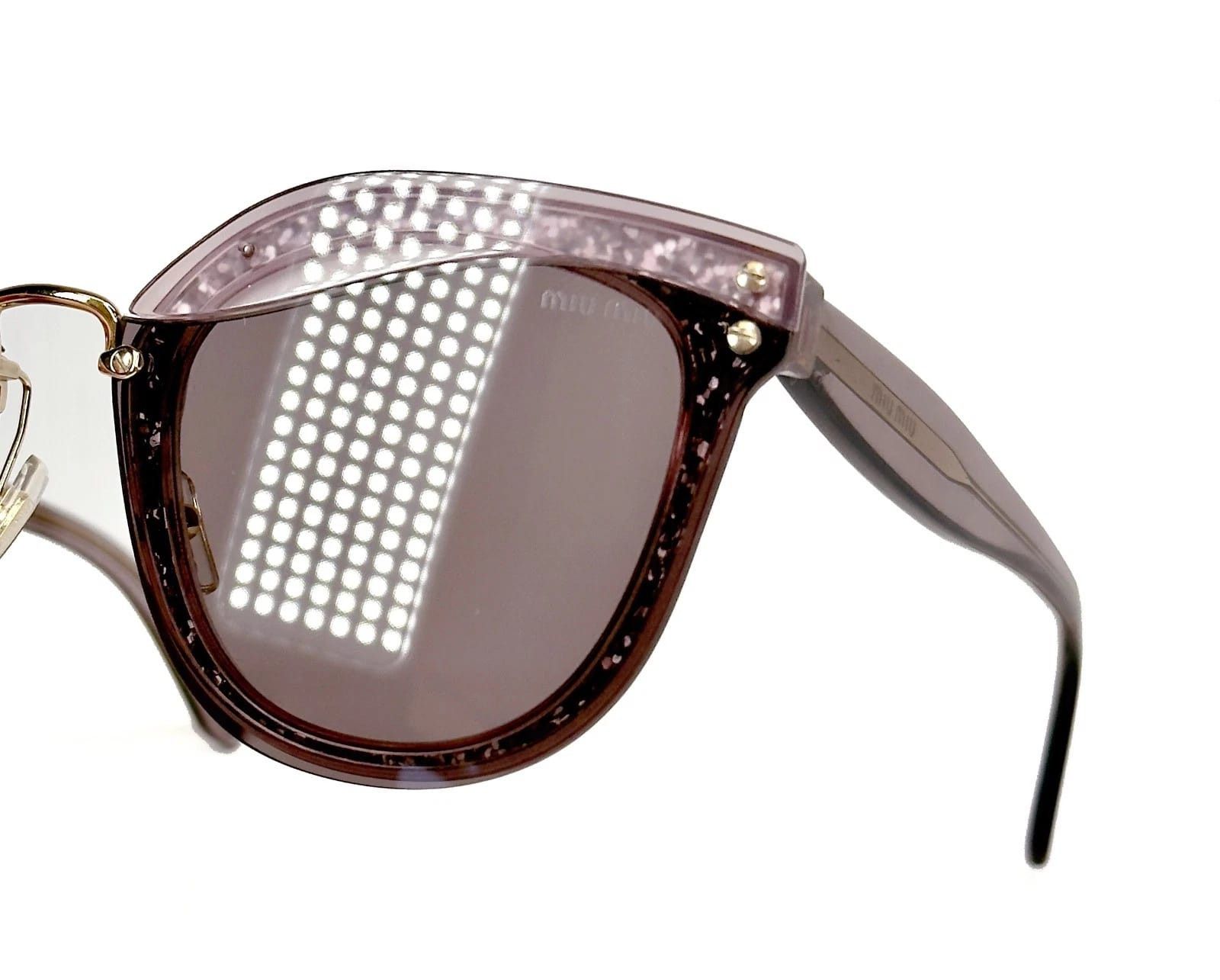 Miu Miu MIU MIU MU03TS REVEAL EVOLUTION GLITTER 03T Transparent Pink Size ONE SIZE - 8 Thumbnail