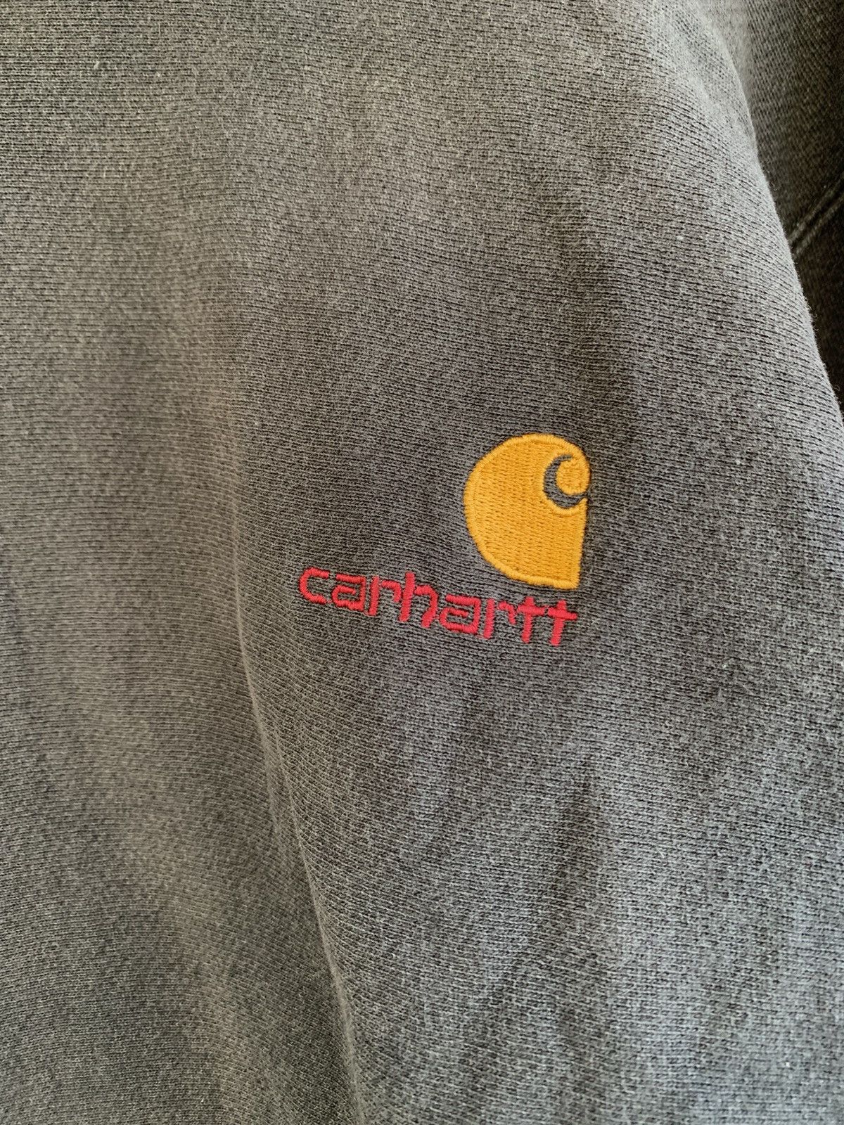 Carhartt Vintage 80s Carhartt Star Tag Black Hoodie Faded Men’s Size US M / EU 48-50 / 2 - 2 Thumbnail