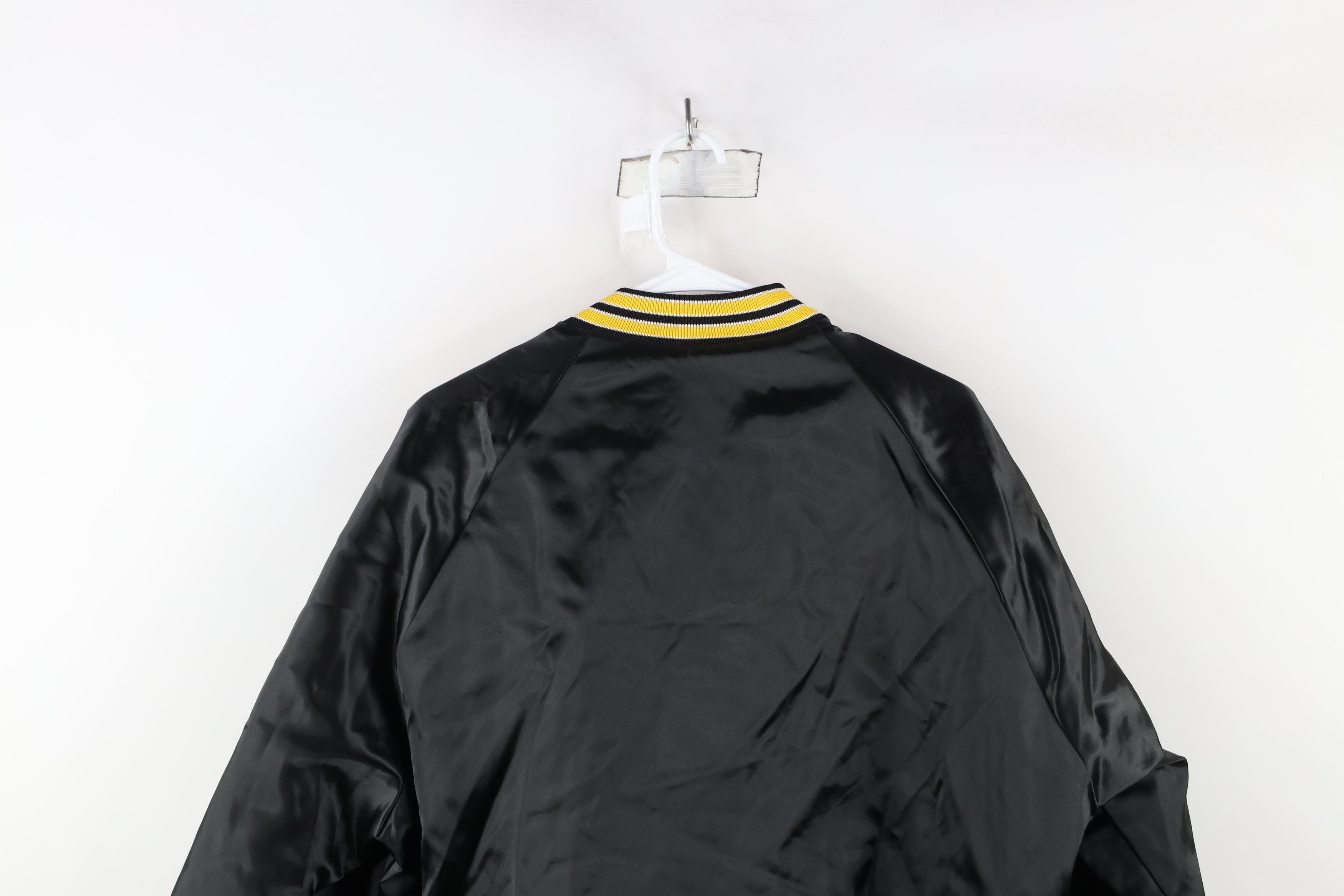 Vintage Vintage 80s 90s Stanley Tools Satin Bomber Jacket Black USA Size US L / EU 52-54 / 3 - 13 Thumbnail