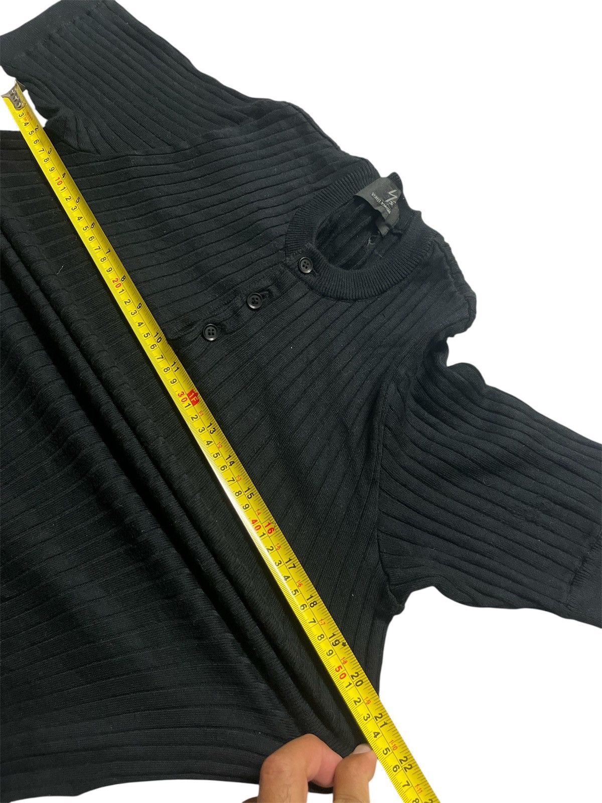 Yohji Yamamoto Ys,YOHJI YAMAMOTO BLACK TSHIRT PLANT STRETCHABLE Size US M / EU 48-50 / 2 - 4 Thumbnail