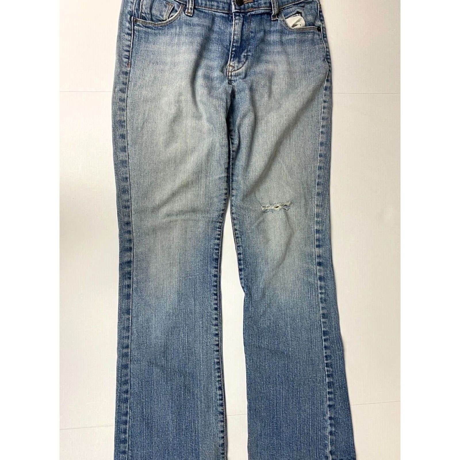 Old Navy Old Navy Jeans Women 28 Blue Denim Straight Regular 28in Inseam Pockets Zipper Stretch Vintage No Size 28" / US 6 / IT 42 - 6 Thumbnail