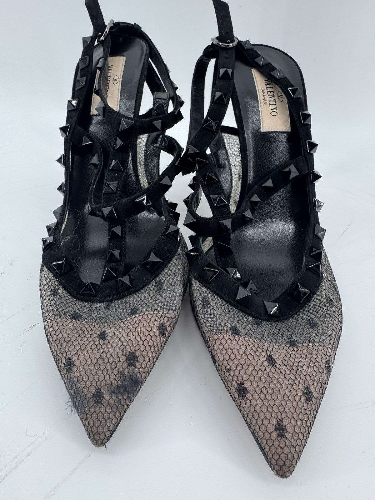 Valentino Valentino Garavani Rockstud Mesh Caged Pointy Toe Pump 39 Size US 9 / IT 39 - 7 Thumbnail