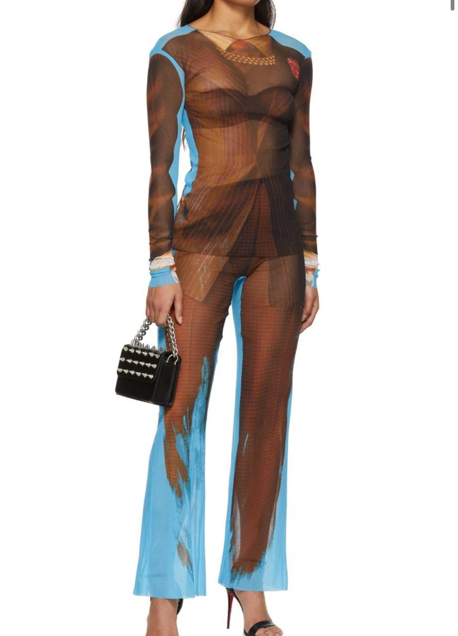 image of Jean Paul Gaultier Brown & Blue Tennis Lounge Suit, Women's (Size Small)