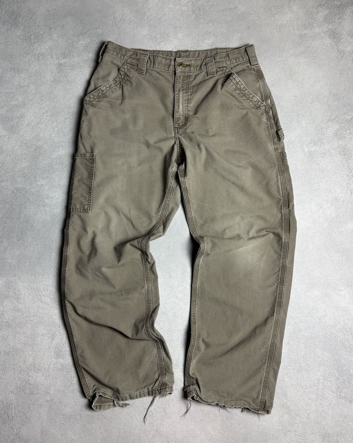 Carhartt × Vintage Carhartt Vintage 90s Straight Faded Carpenter Pants sz 34/30 Size US 34 / EU 50 - 7 Thumbnail