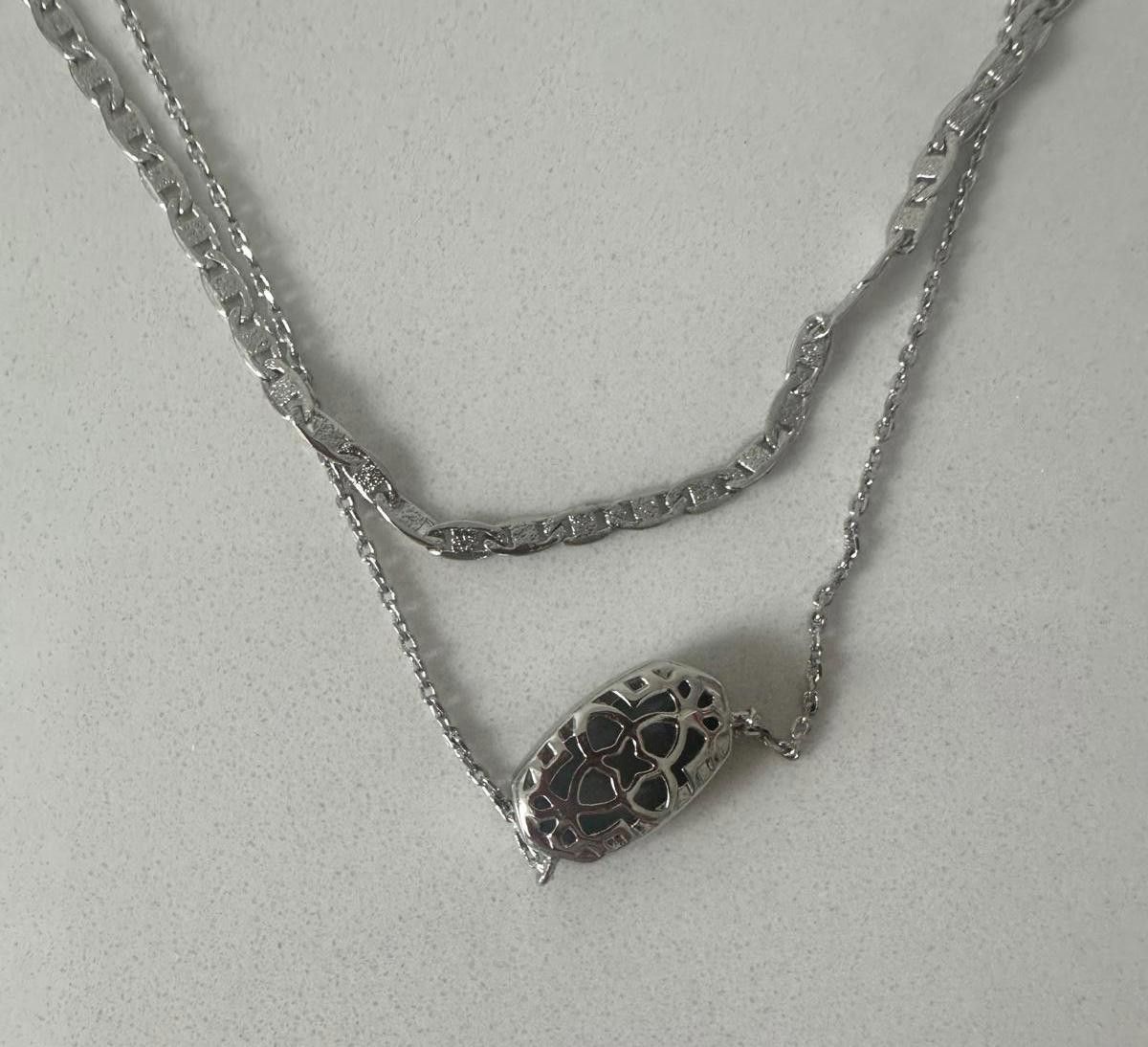 Kendra Scott Kendra Scott Elisa Multi Strand Necklace Platinum Drusy Size ONE SIZE - 5 Thumbnail