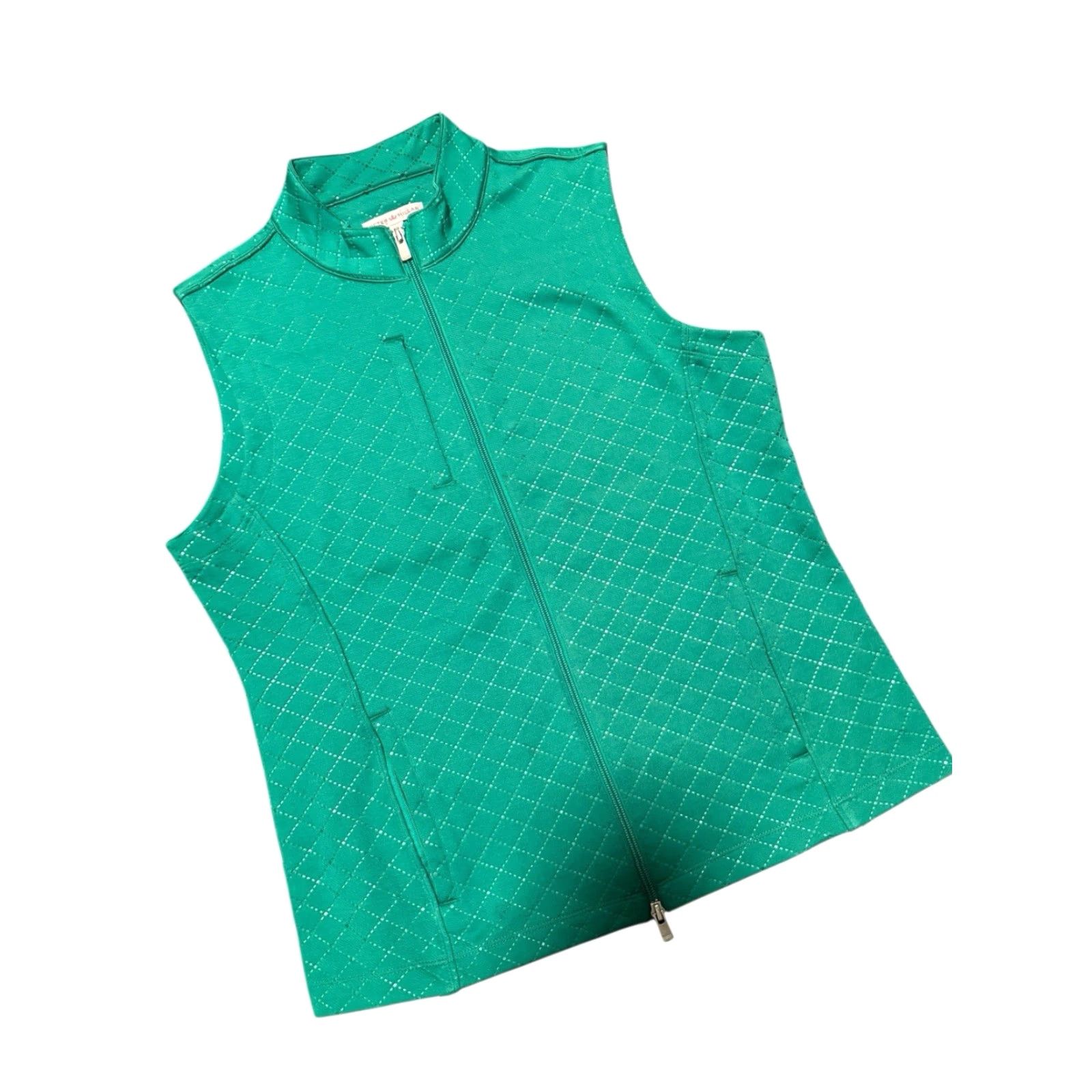 Peter Millar Peter Millar Vest Womens Green Golf Full Zip Ladies Polyester Size Large Size L / US 10 / IT 46 - 3 Thumbnail
