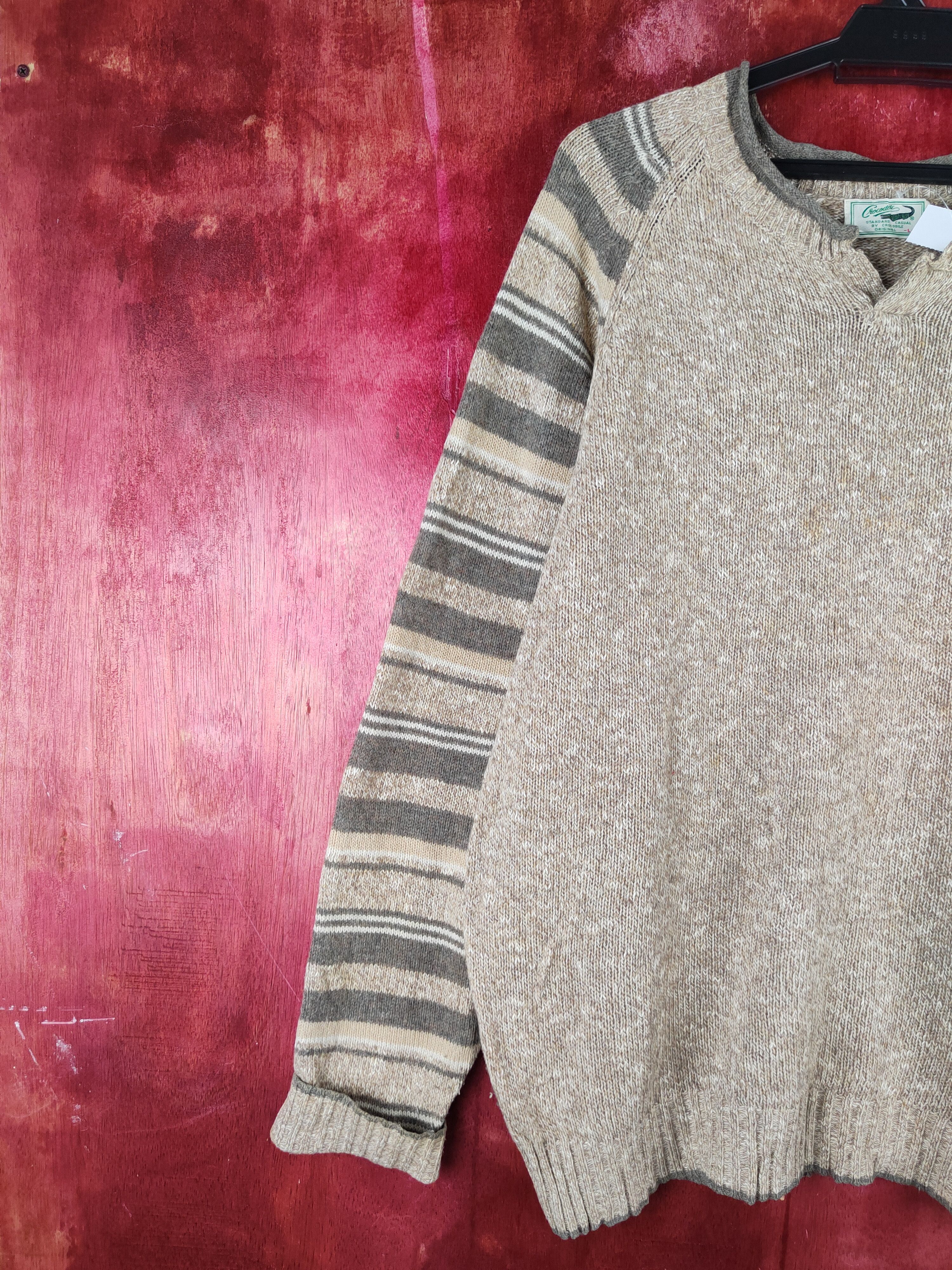 Japanese Brand × Vintage Crocodile Brown Knitwear Sweatshirts #S2347 Size US L / EU 52-54 / 3 - 3 Thumbnail