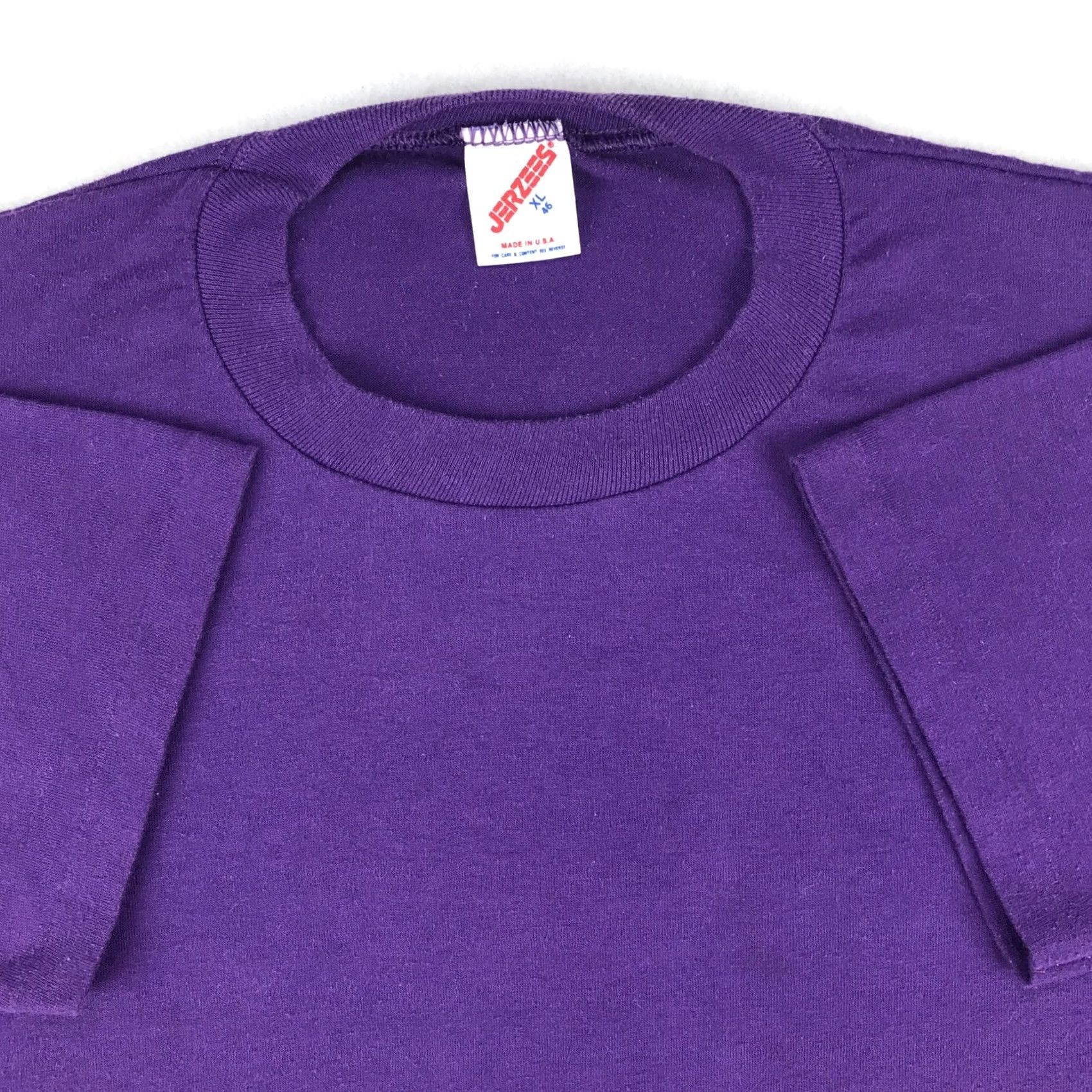 Jerzees VINTAGE 80s PURPLE JERZEES T-Shirt XL surf skate rock Mens Size US XL / EU 56 / 4 - 6 Thumbnail