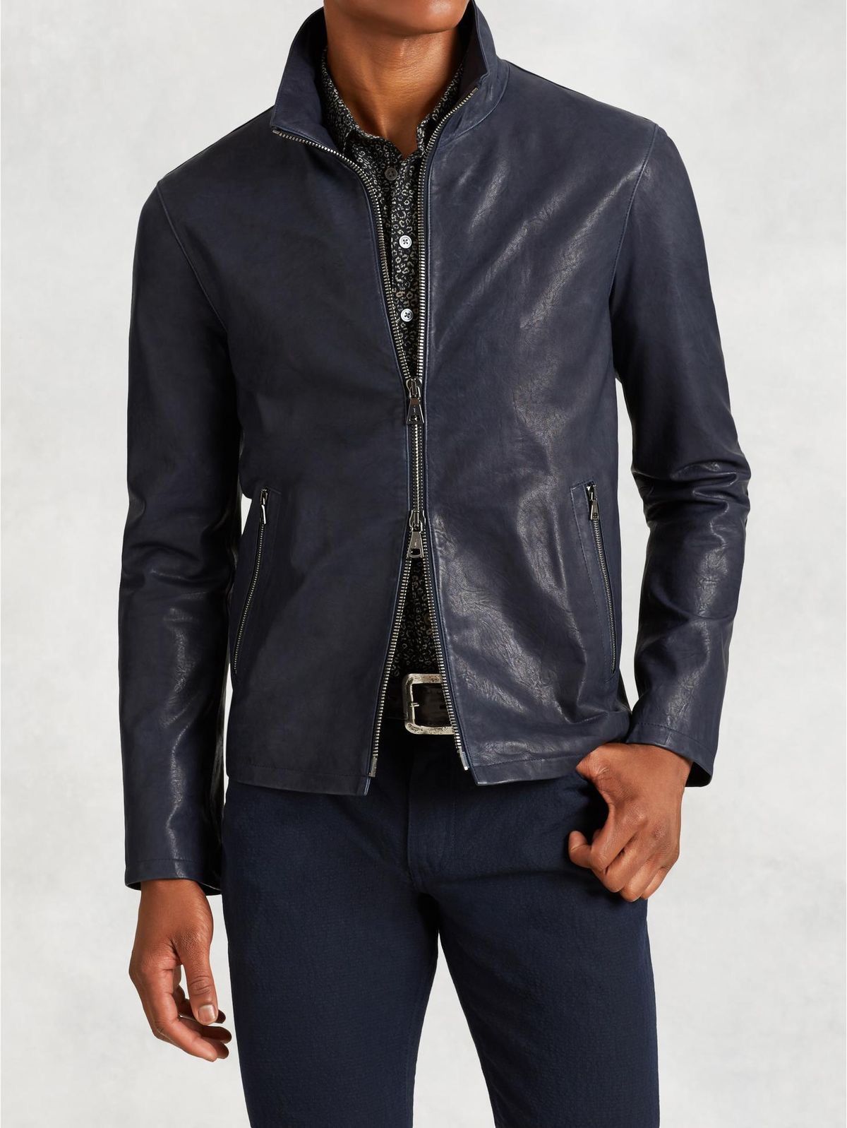 John Varvatos Lambskin Leather Jacket EU 52 US 42 Size US L / EU 52-54 / 3 - 1 Thumbnail