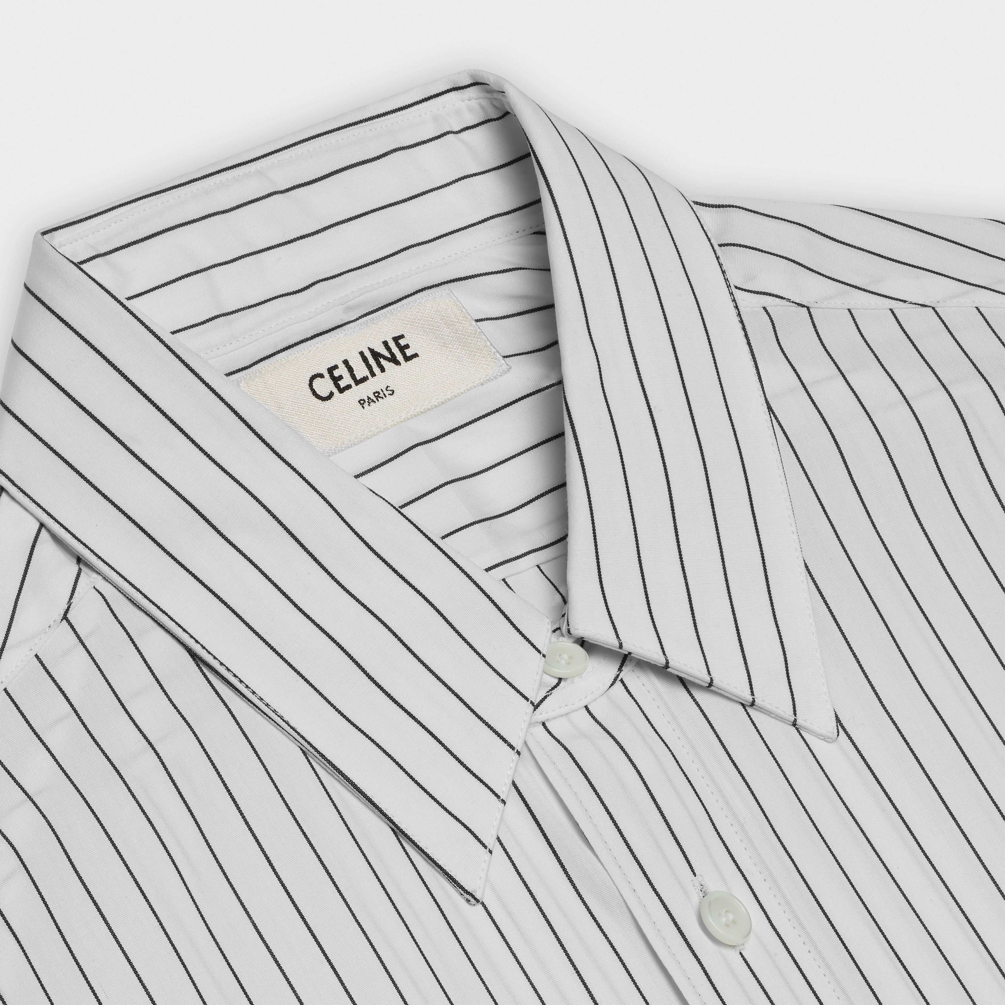 Celine o1w1db11124 Striped Poplin Classic Shirt Size US XL / EU 56 / 4 - 3 Thumbnail