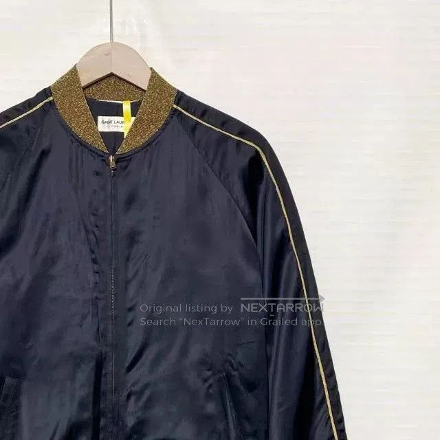 Saint Laurent Paris Saint Laurent Black Gold Silk Jacket. Size US L / EU 52-54 / 3 - 3 Thumbnail