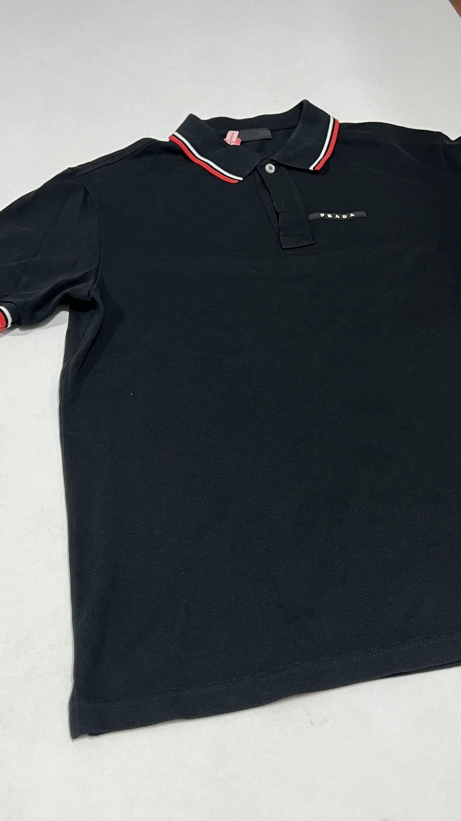Prada Prada Pique Black Polo Shirt Size US XL / EU 56 / 4 - 3 Thumbnail