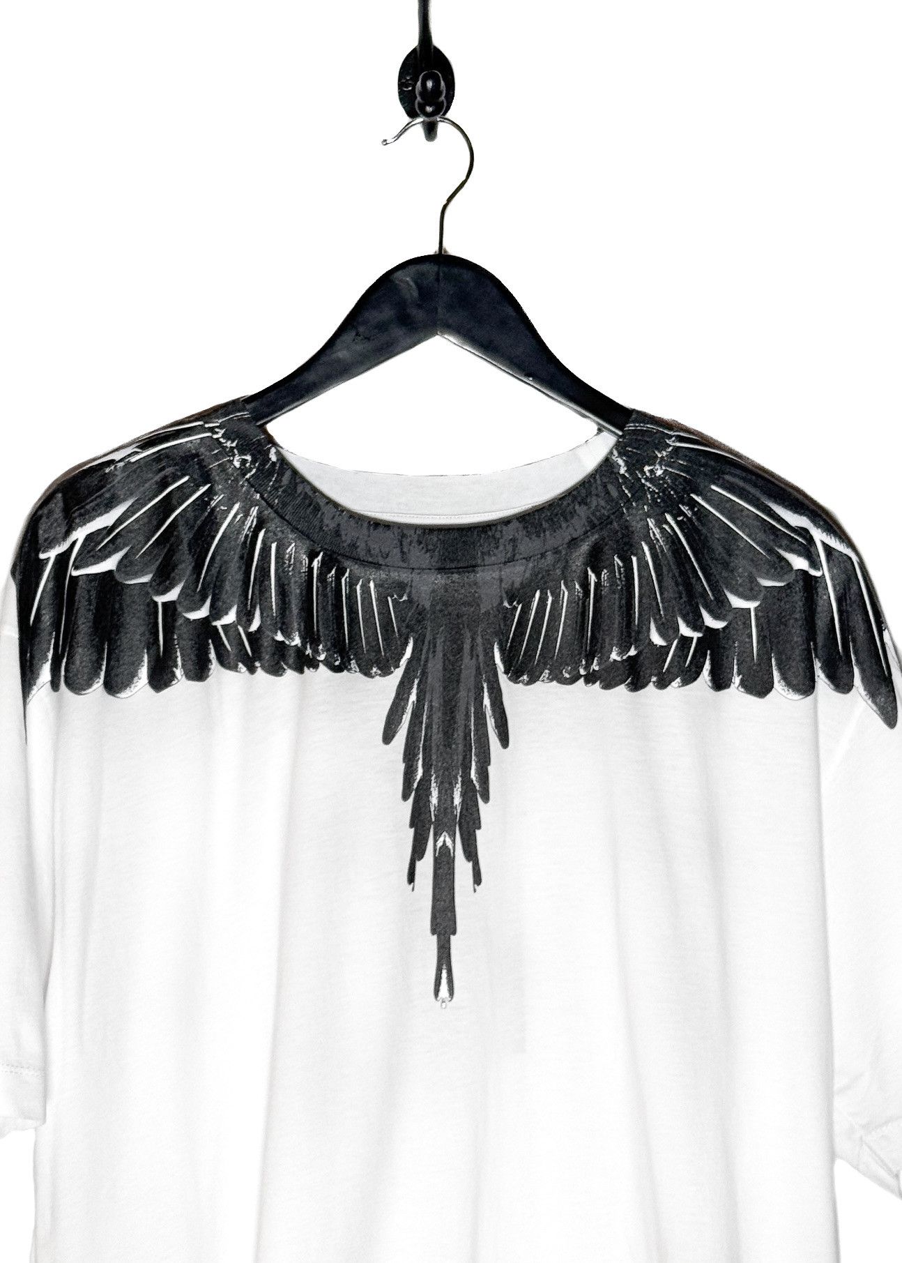 Marcelo Burlon Marcelo Burlon Black Wing Print White T-shirt Size US XXL / EU 58 / 5 - 5 Thumbnail
