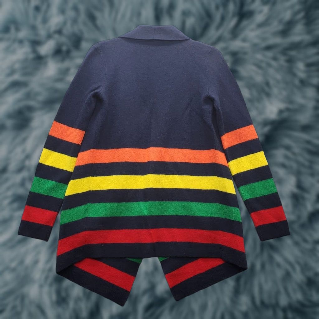 Ralph Lauren Lauren Ralph Lauren Cardigan Womens XS Multi Striped Wool Oversized Open Drape Size XS / US 0-2 / IT 36-38 - 1 Thumbnail