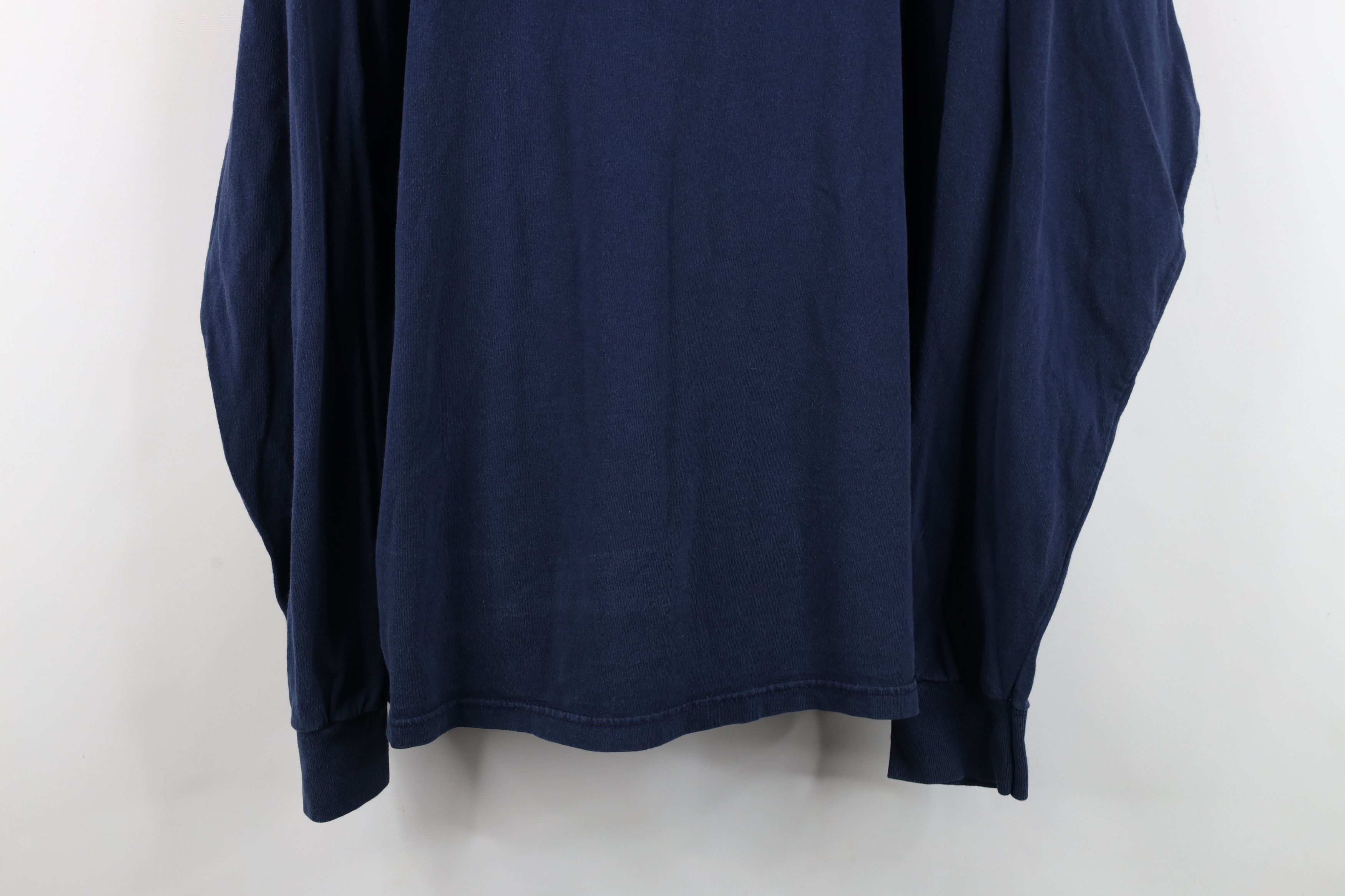 Vintage Vintage 90s University of Michigan Long Sleeve T-Shirt Blue Size US XL / EU 56 / 4 - 3 Thumbnail