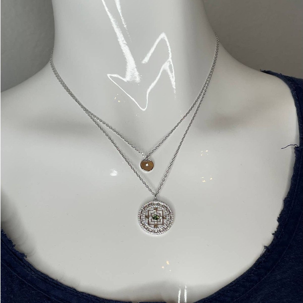 Swarovski Swarovski Symbolic Mandala Necklace White, Rhodium plated Size ONE SIZE - 3 Thumbnail