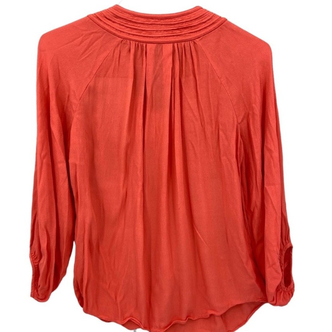 Diane von Furstenberg Diane Von Furstenberg Aquilina Blouse Tassel Tie Orange 2 Size XS / US 0-2 / IT 36-38 - 2 Thumbnail