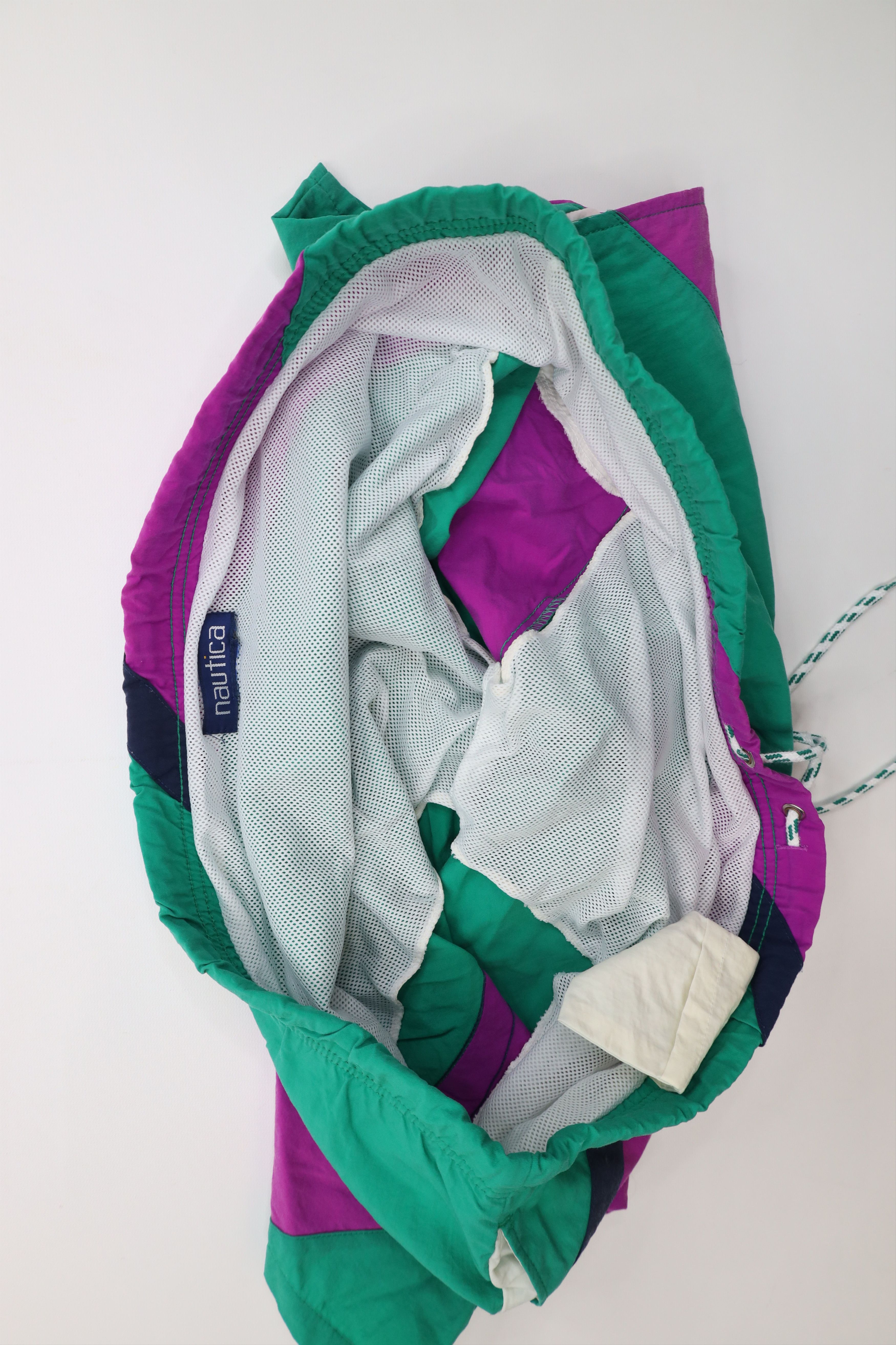 Nautica AS IS Vintage 90s Nautica Beach Sailing Lined Shorts Trunks Size US 38 / EU 54 - 9 Thumbnail