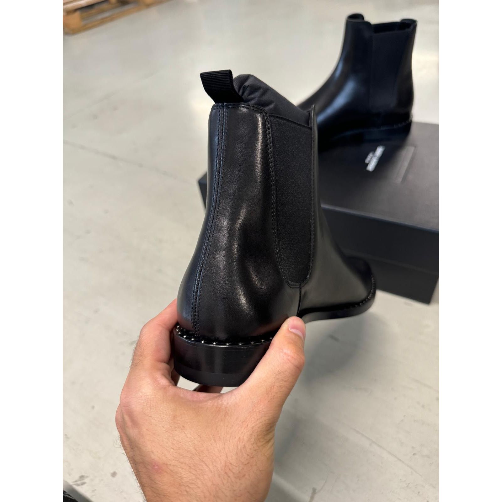 Saint Laurent Paris o1alsimx924 458810 Leather Chelsea Boots in Black Size US 7.5 / EU 40-41 - 10 Thumbnail
