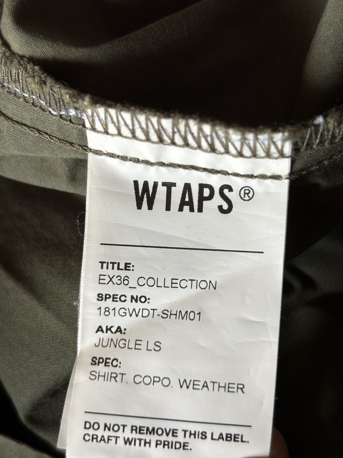 Wtaps Wraps Jungle LS Shirt 18ss Size US M / EU 48-50 / 2 - 4 Thumbnail