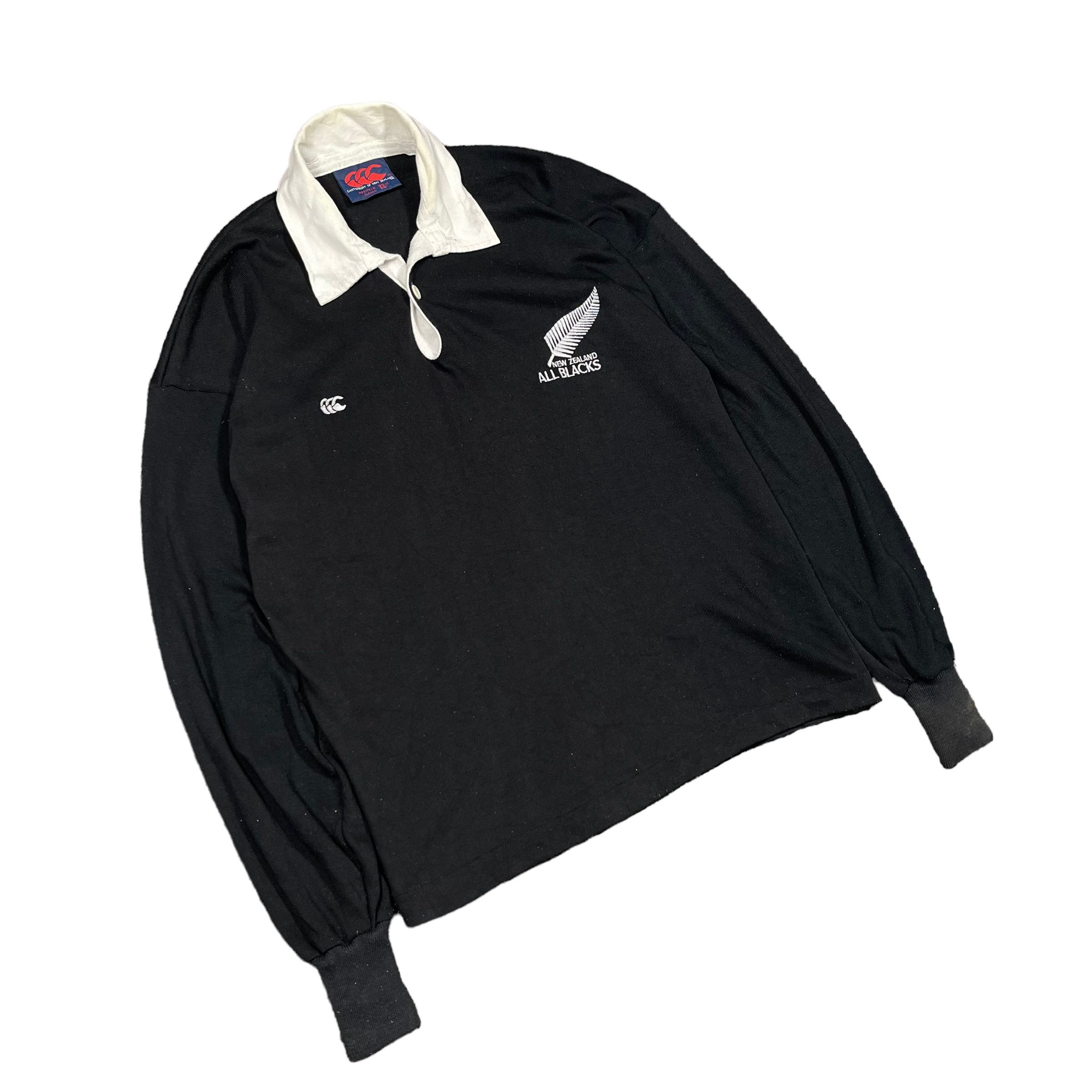 All Blacks × Canterbury of New Zealand × New Zealand Outback Vintage 1994s All Black Rugby Canterbury Polo Jersey Size US M / EU 48-50 / 2 - 3 Thumbnail
