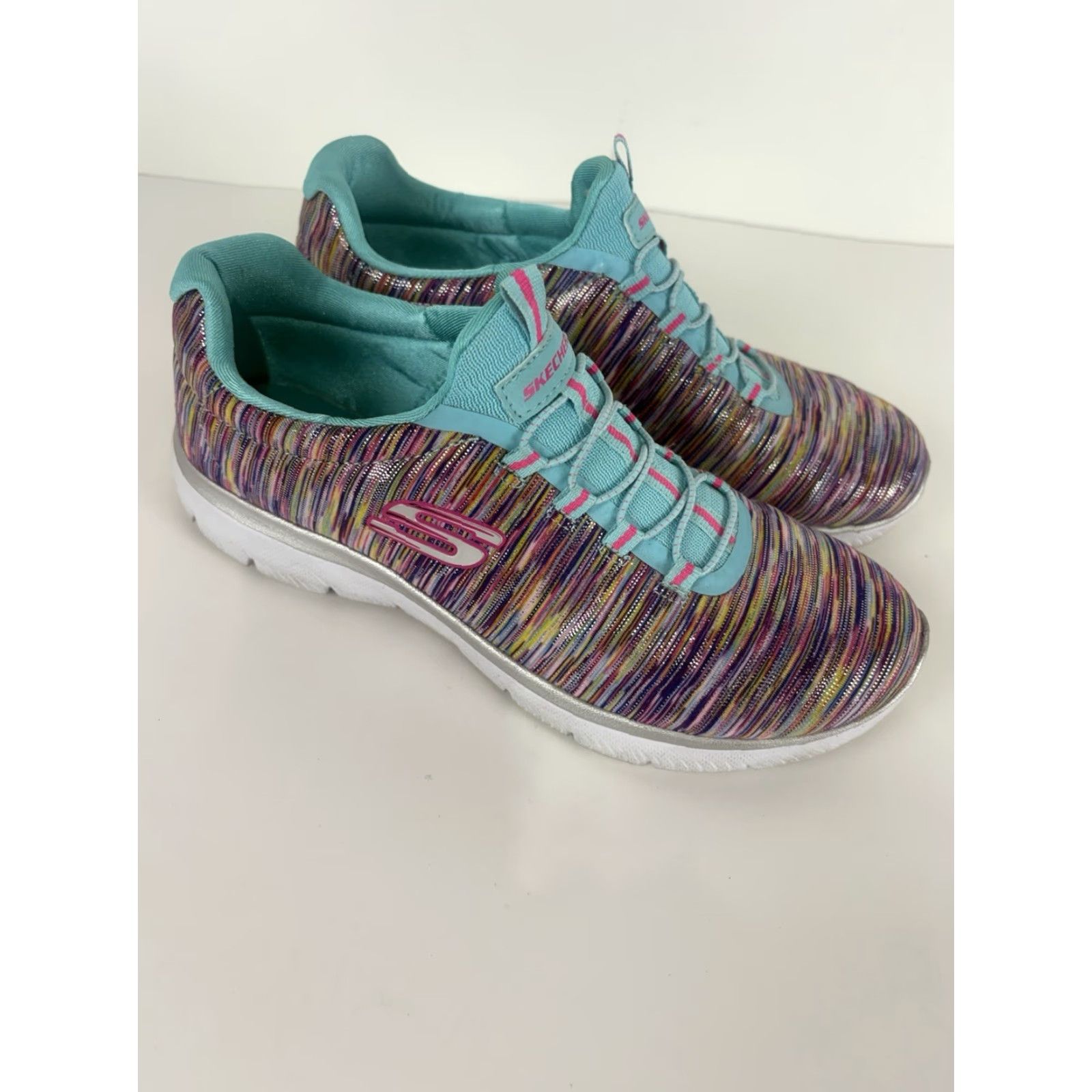 SKECHERS Skechers Memory Foam Slip On Sneakers Womens Size 8W Skechers Wide Fit Casual Athletic Walking Shoes Size US 8 / IT 38 - 3 Thumbnail