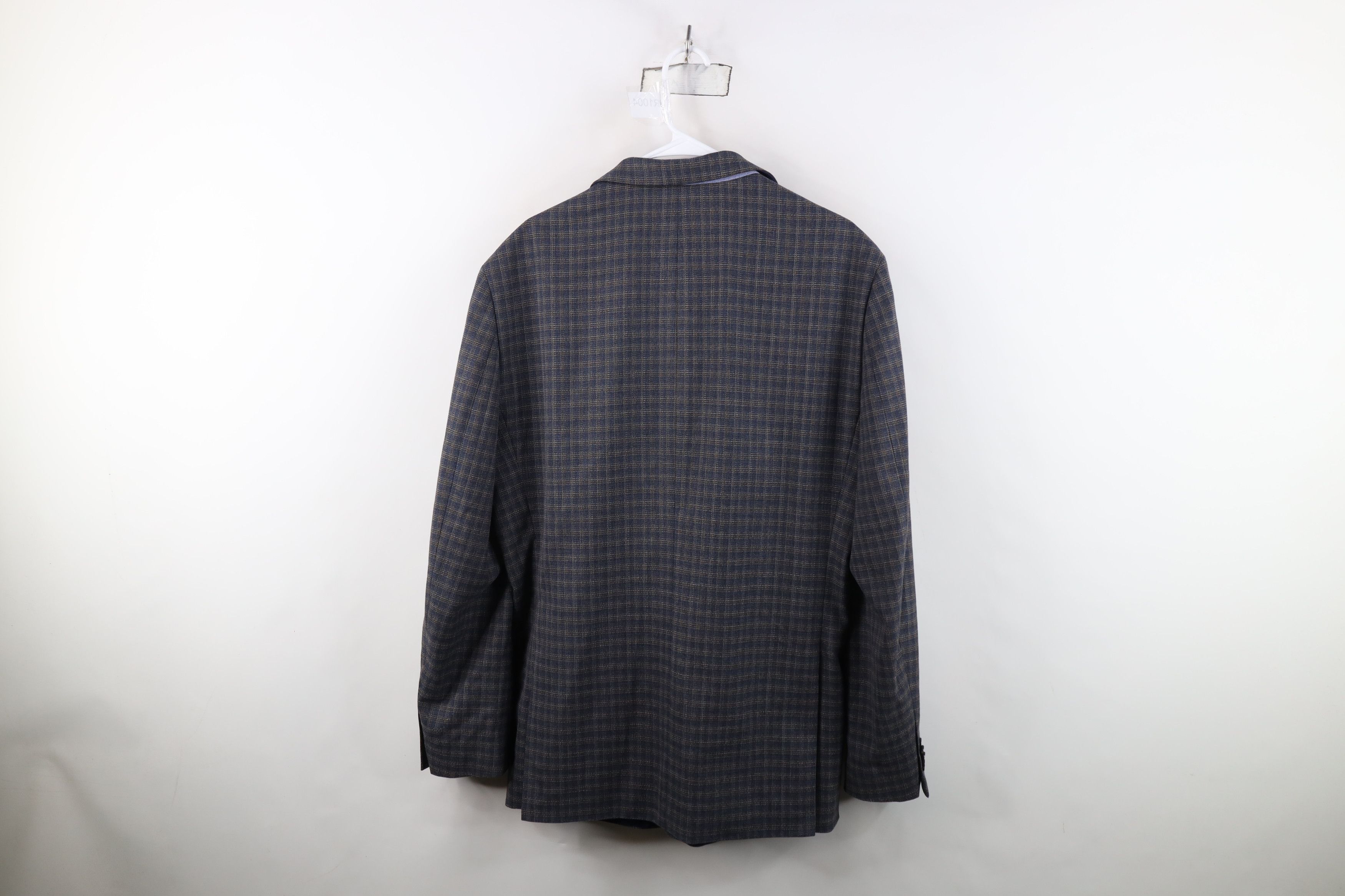 Tommy Hilfiger Tommy Hilfiger 2 Button Suit Coat Blazer Jacket Blue Plaid Size US XXL / EU 58 / 5 - 14 Thumbnail