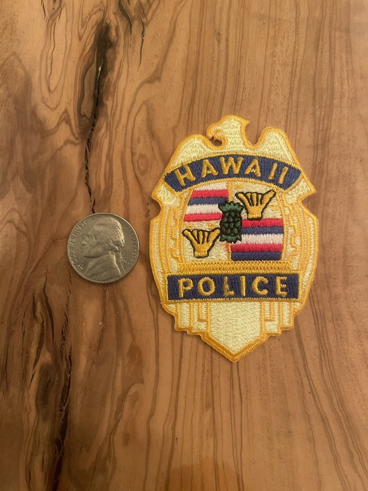 Other Vintage 90s Hawaii Police Badge Iron SewOn Embroidered Patch Size ONE SIZE - 3 Thumbnail