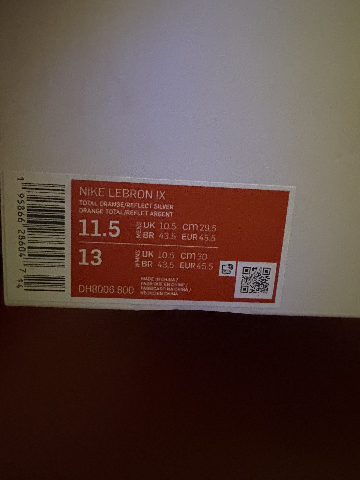 Nike Nike LeBron James lX (Big Bang) Size US 11.5 / EU 44-45 - 1 Thumbnail
