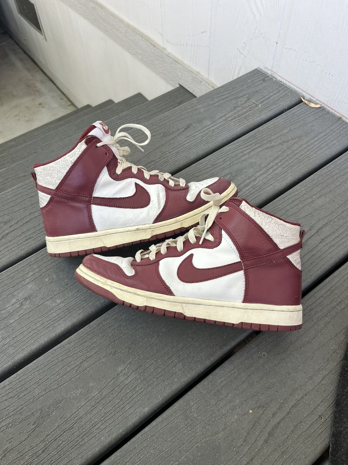 Nike Barn Red Nike Dunk High Size US 8 / EU 41 - 5 Thumbnail