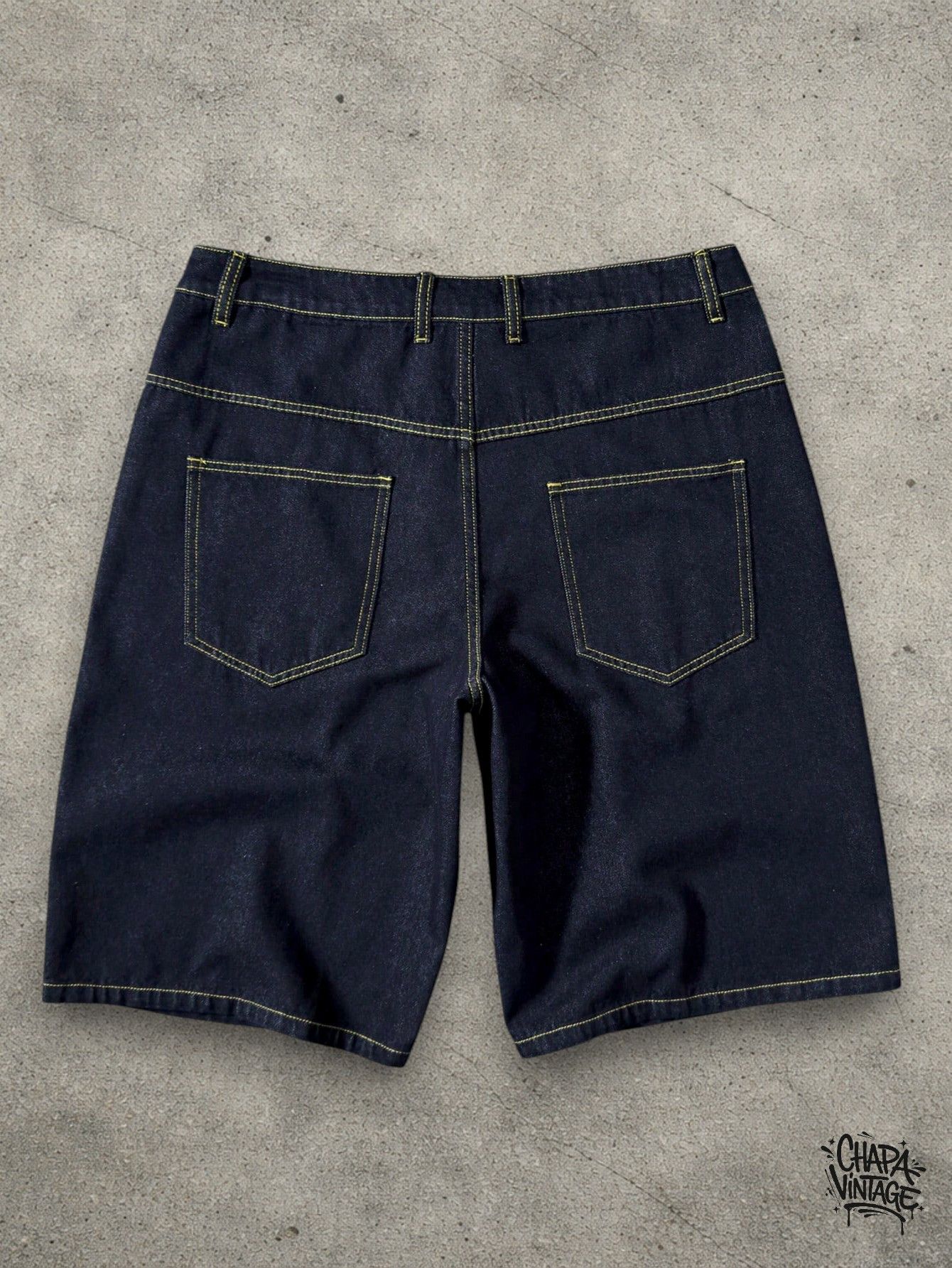 Vintage Dark blue denim shorts Size US 32 / EU 48 - 3 Thumbnail