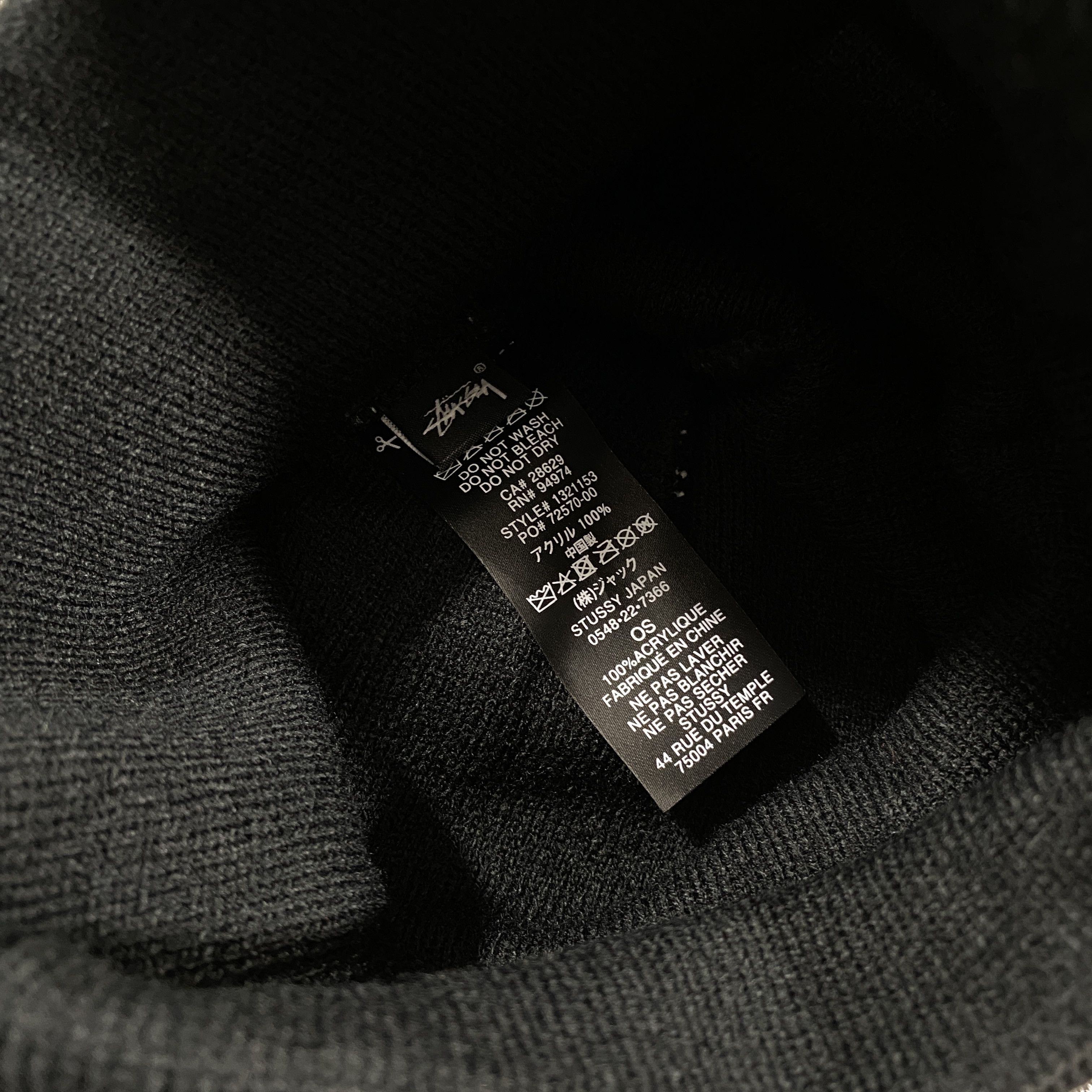 Stussy STUSSY SPORT SKULLCAP BEANIE HAT • BLACK Size ONE SIZE - 4 Thumbnail