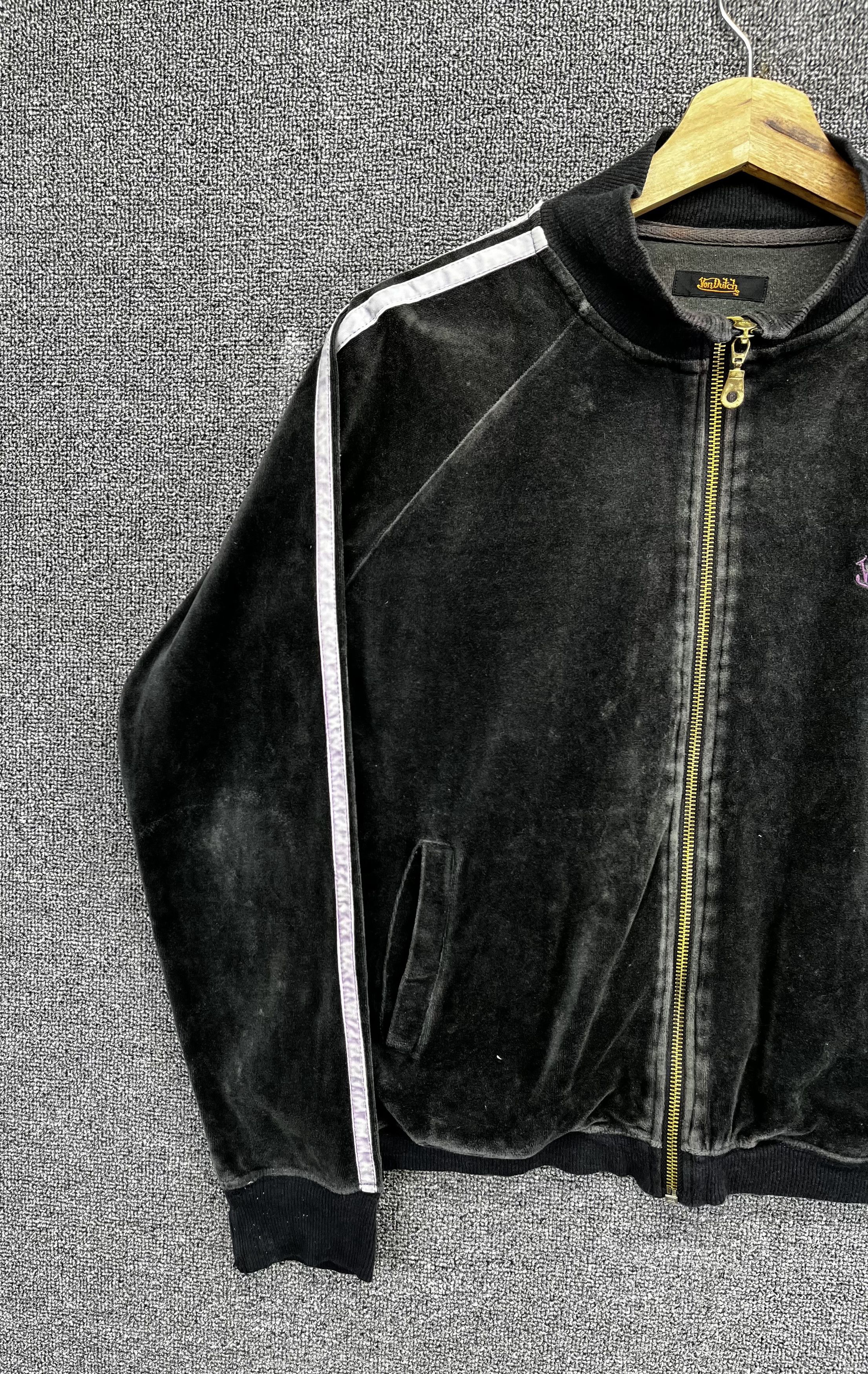 Vintage Von Dutch Rare Velvet Zip Up Jacket