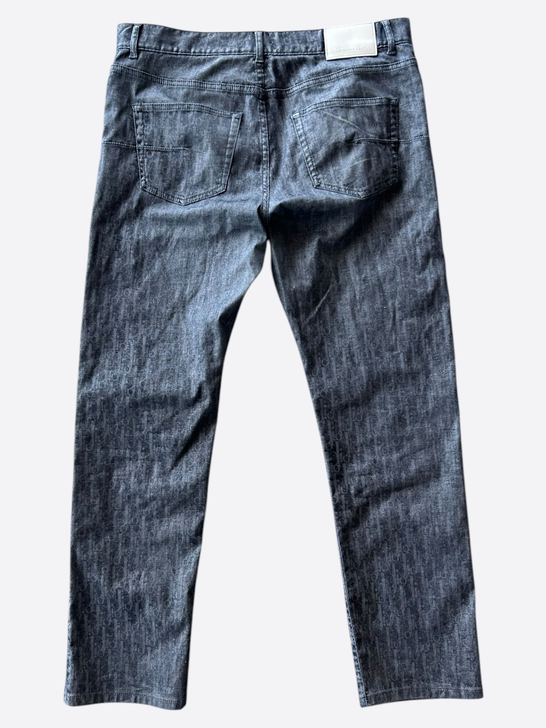 Dior Dior Dark Blue Oblique Slim Jeans Size US 34 / EU 50 - 2 Thumbnail