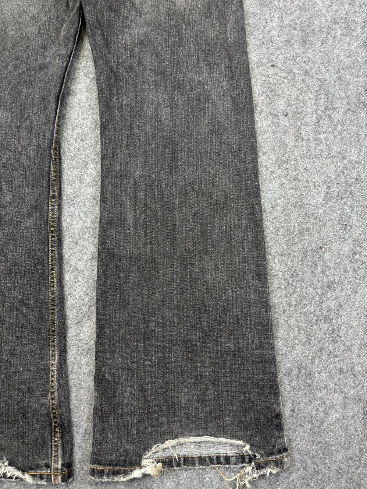 Japanese Brand 💥Flare💥Nylaus Design Works Black Wash Flare Denim F901 Size US 33 - 9 Thumbnail