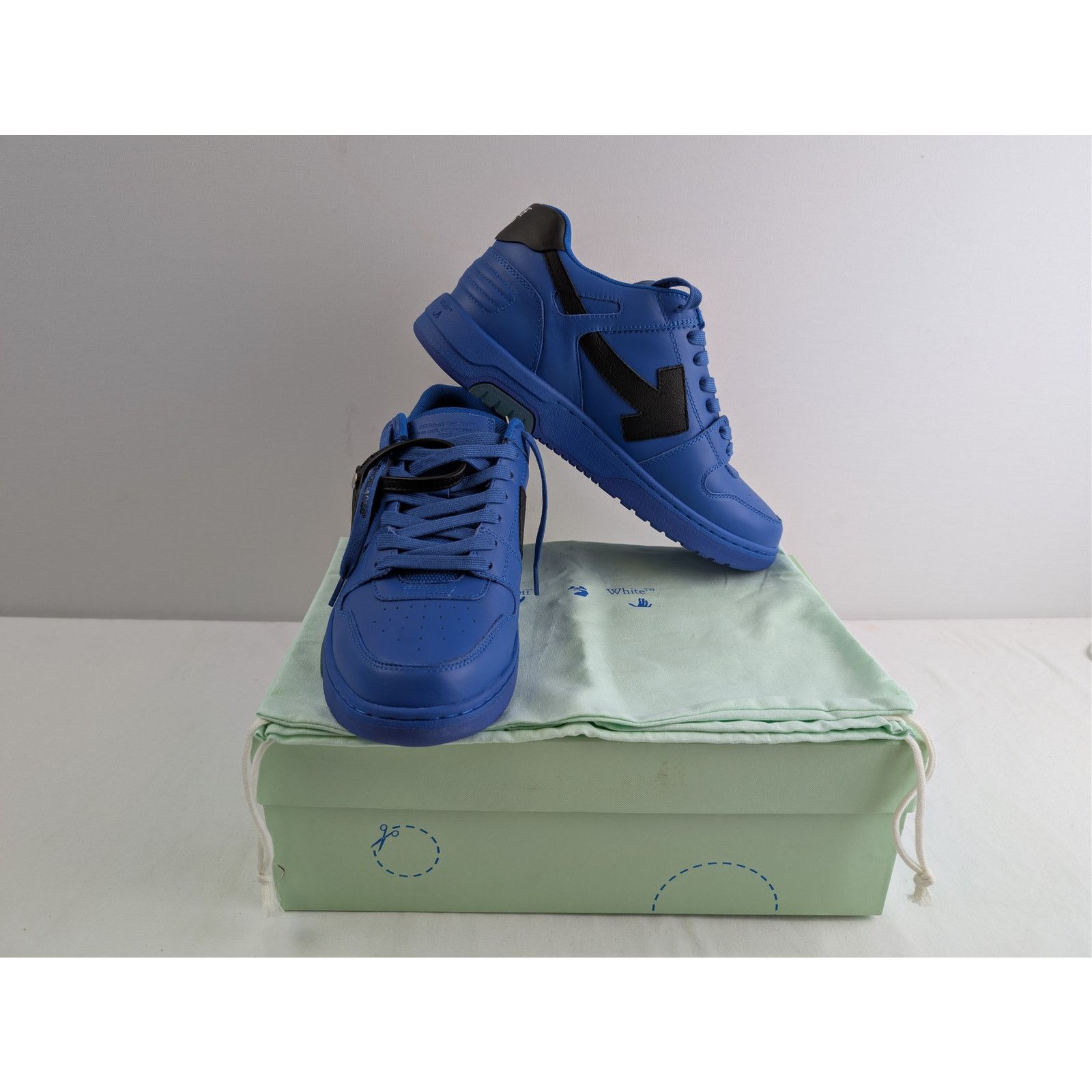 Off-White o1rshd1 Out of Office Calf Leather sneakers in Blue/Black Size US 12 / EU 45 - 20 Thumbnail