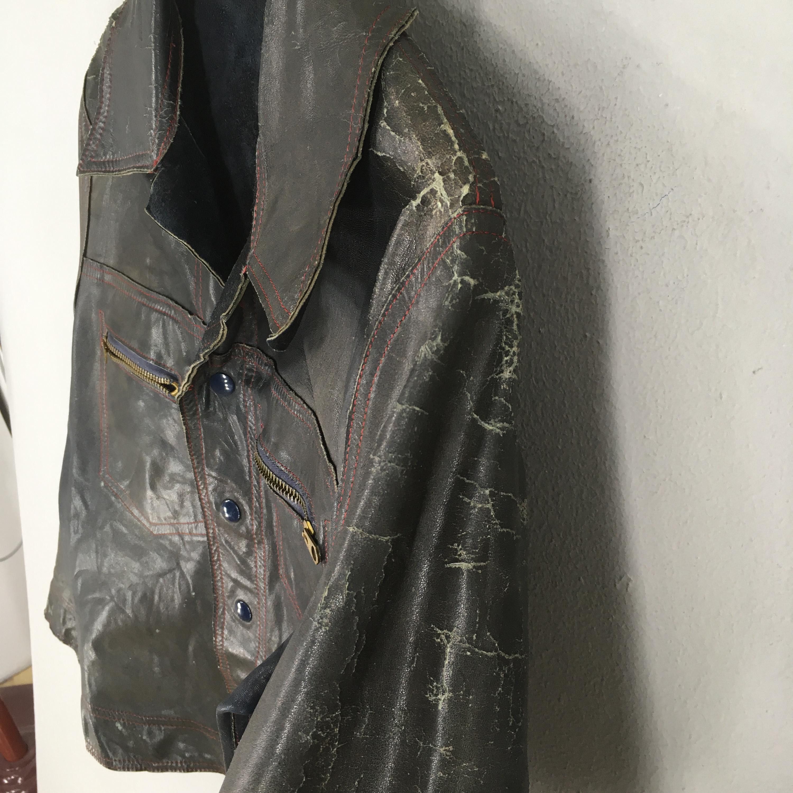 Vintage 1970's Motorcycle Punk Black Suede Leather Jacket Medium Size US M / EU 48-50 / 2 - 8 Thumbnail