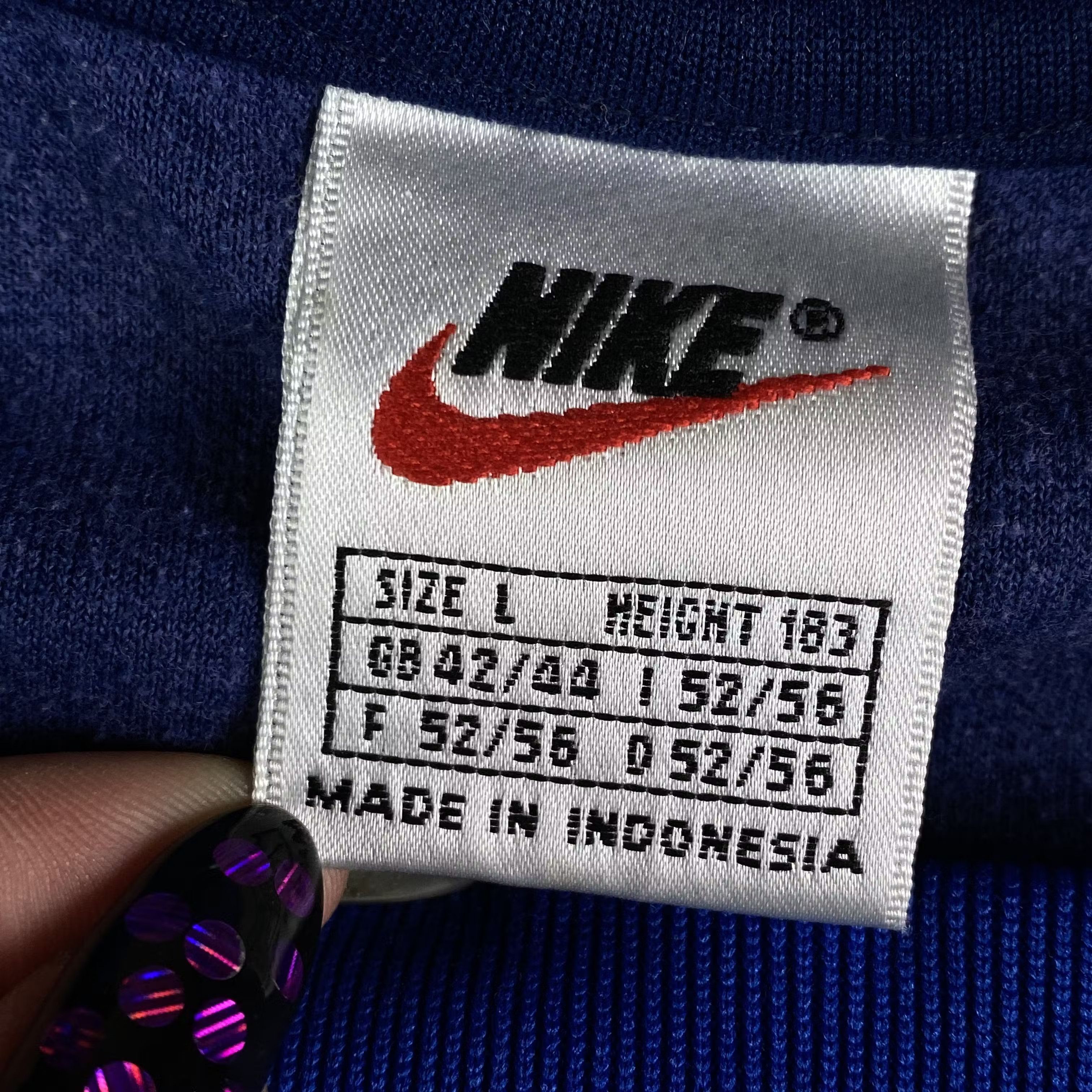 Nike × Vintage Mens Sweatshirt Pullover Nike Vintage Big Swoosh Size L Size US L / EU 52-54 / 3 - 4 Thumbnail