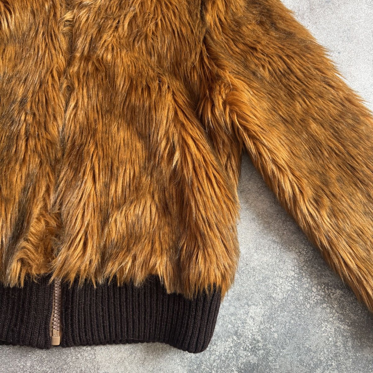 20471120 Y2K Vintage Faux Fur Fuzzy Hooded Bomber Jacket Size M / US 6-8 / IT 42-44 - 6 Thumbnail