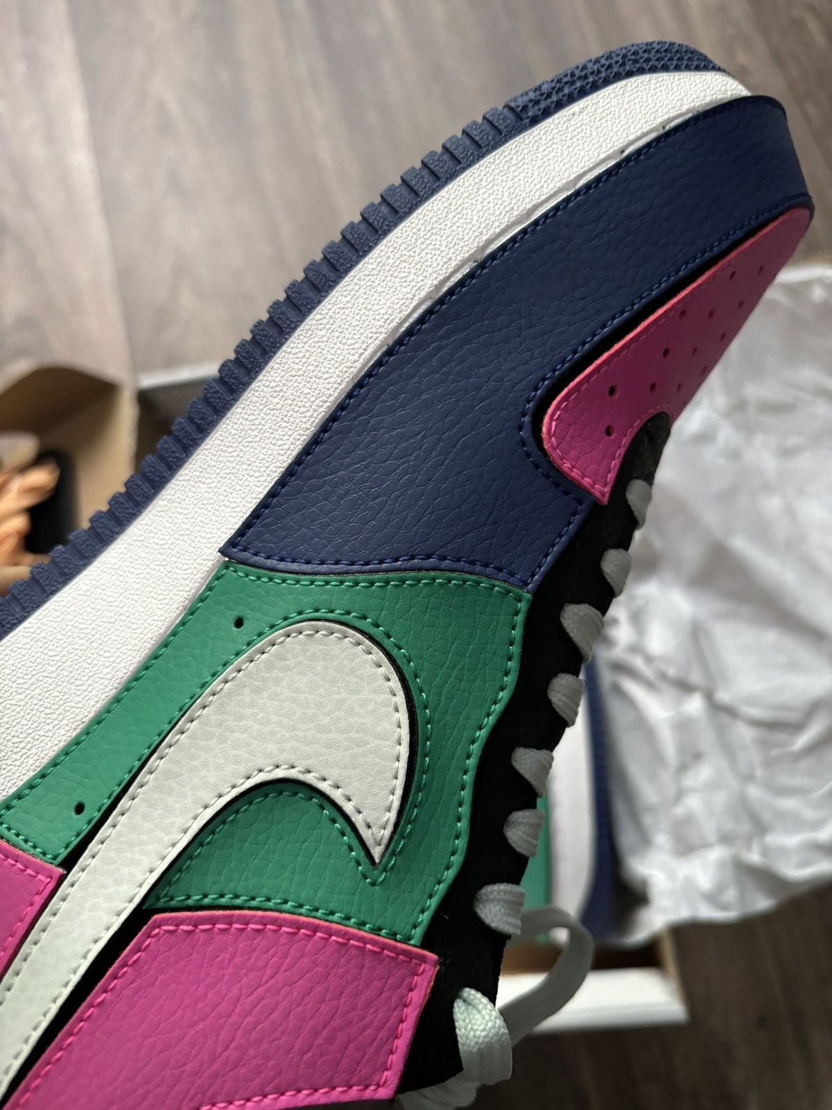 Nike 2021 Air Force 1/1 'Black Multi-Color' Sneakers Size US 11 / EU 44 - 9 Thumbnail