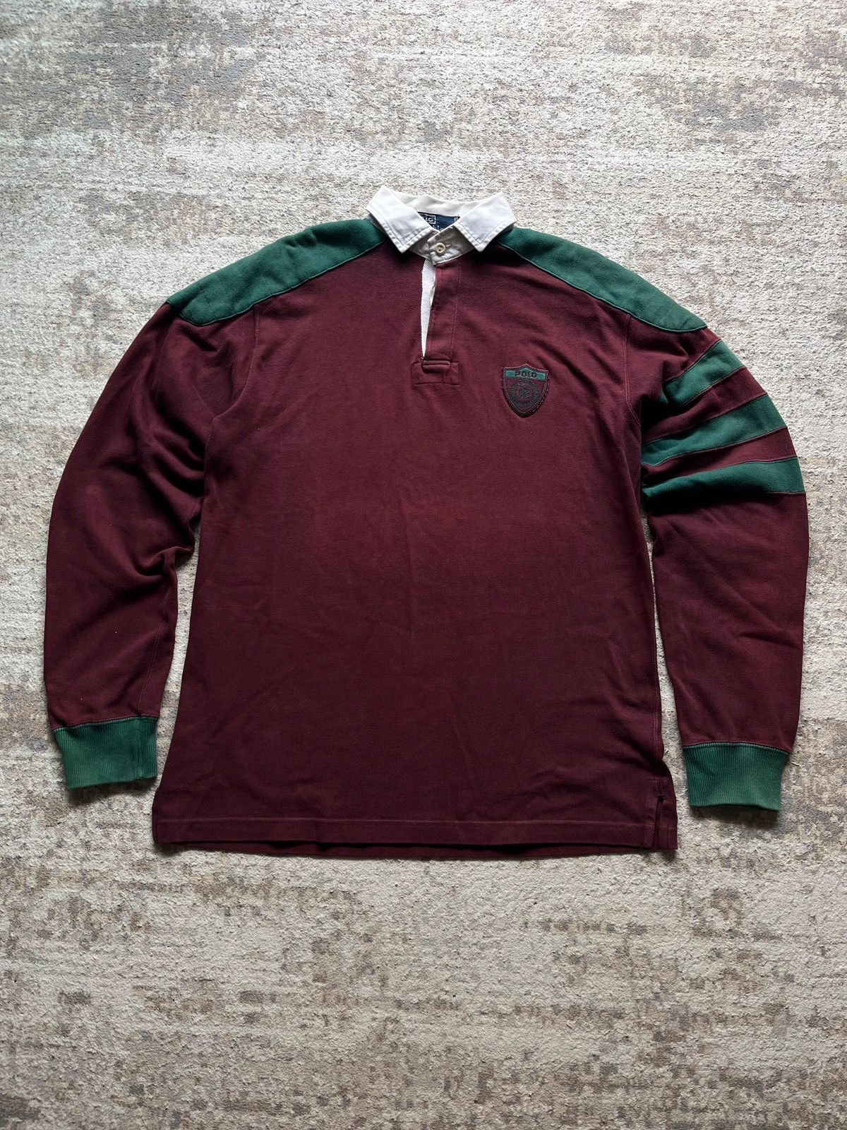 Polo Ralph Lauren 1980s-1990's Wooly Badge Scribble Rugby
