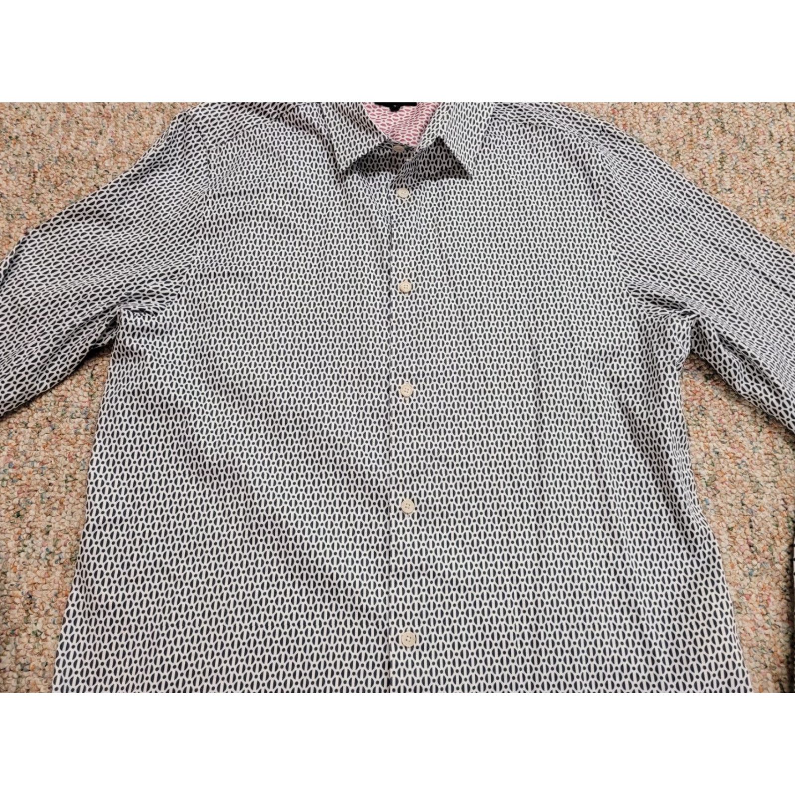 Ted Baker Ted Baker Shirt Mens Large Multi Geometric Abstract Button Up Long Sleeve Size US L / EU 52-54 / 3 - 5 Thumbnail