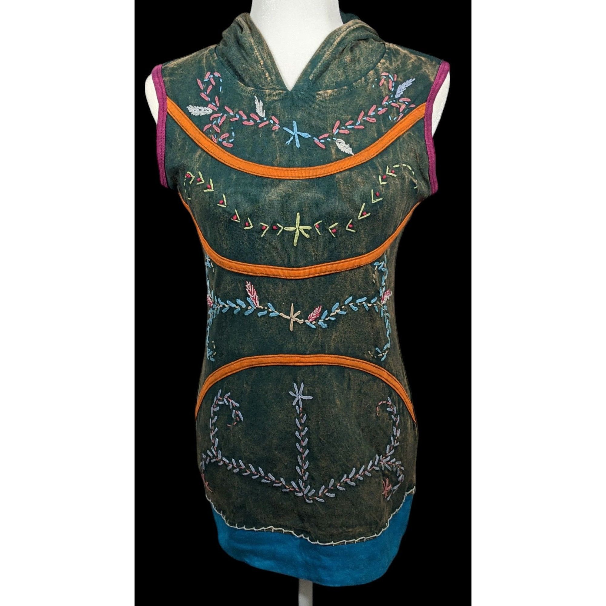 Other KPC Cosplay Elf Floral Hooded Mini Dress Size Small Size S / US 4 / IT 40 - 2 Thumbnail